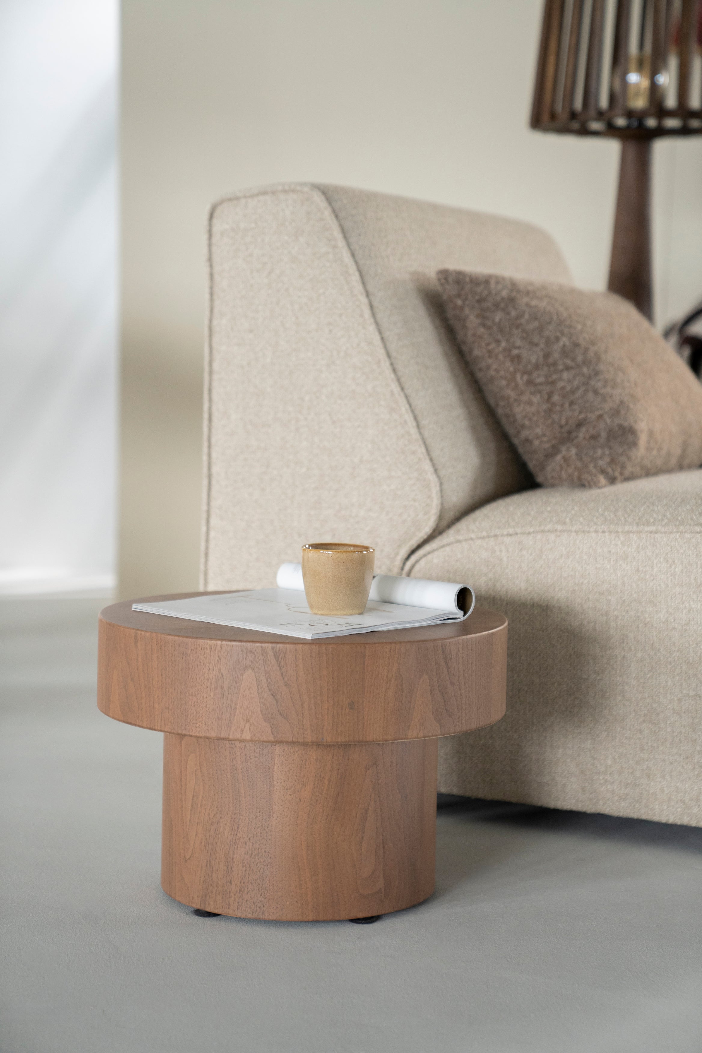 BOBBIE Dark Walnut Veneer Side Table