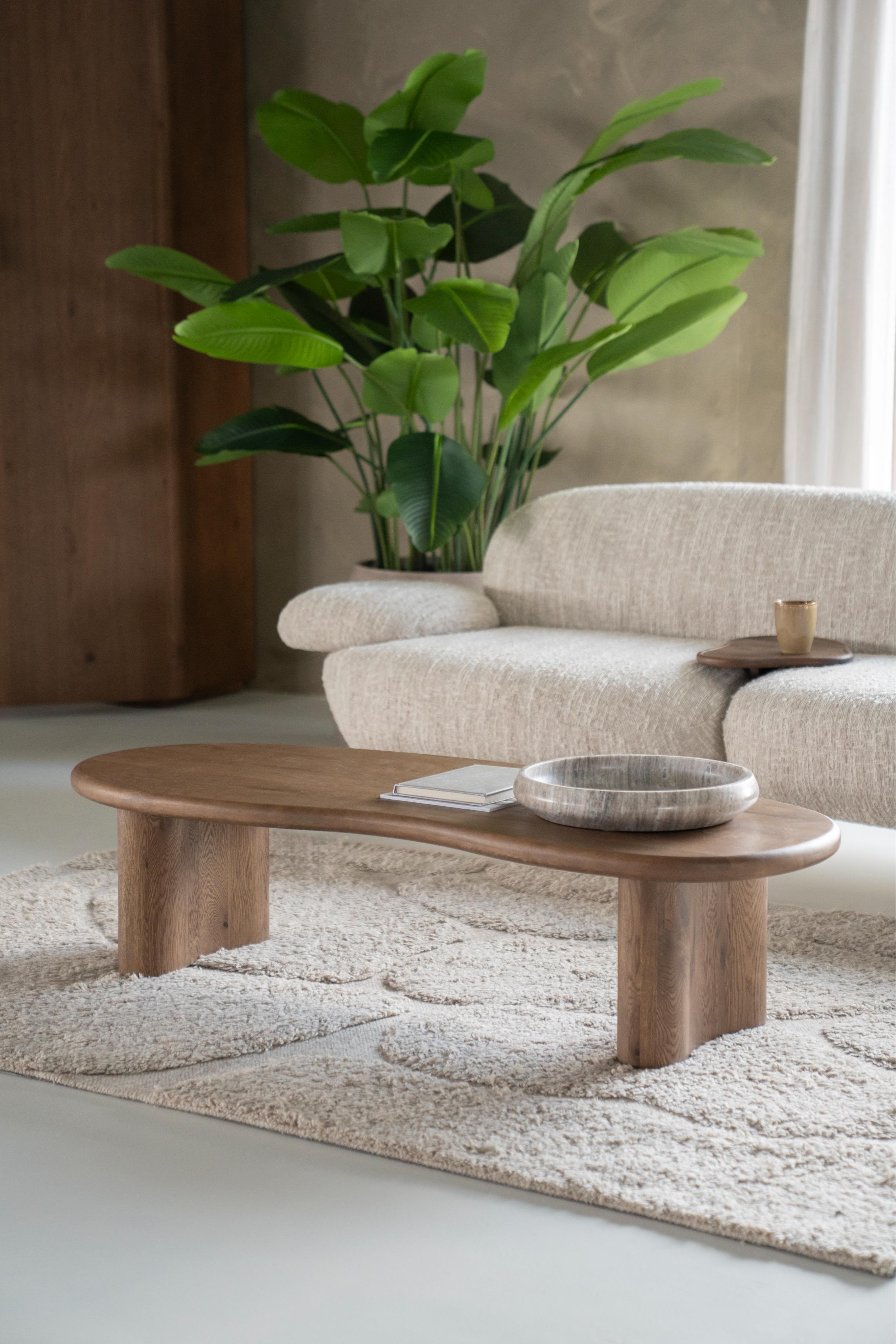 Stolik kawowy JOSH ciemne drewno dębowe