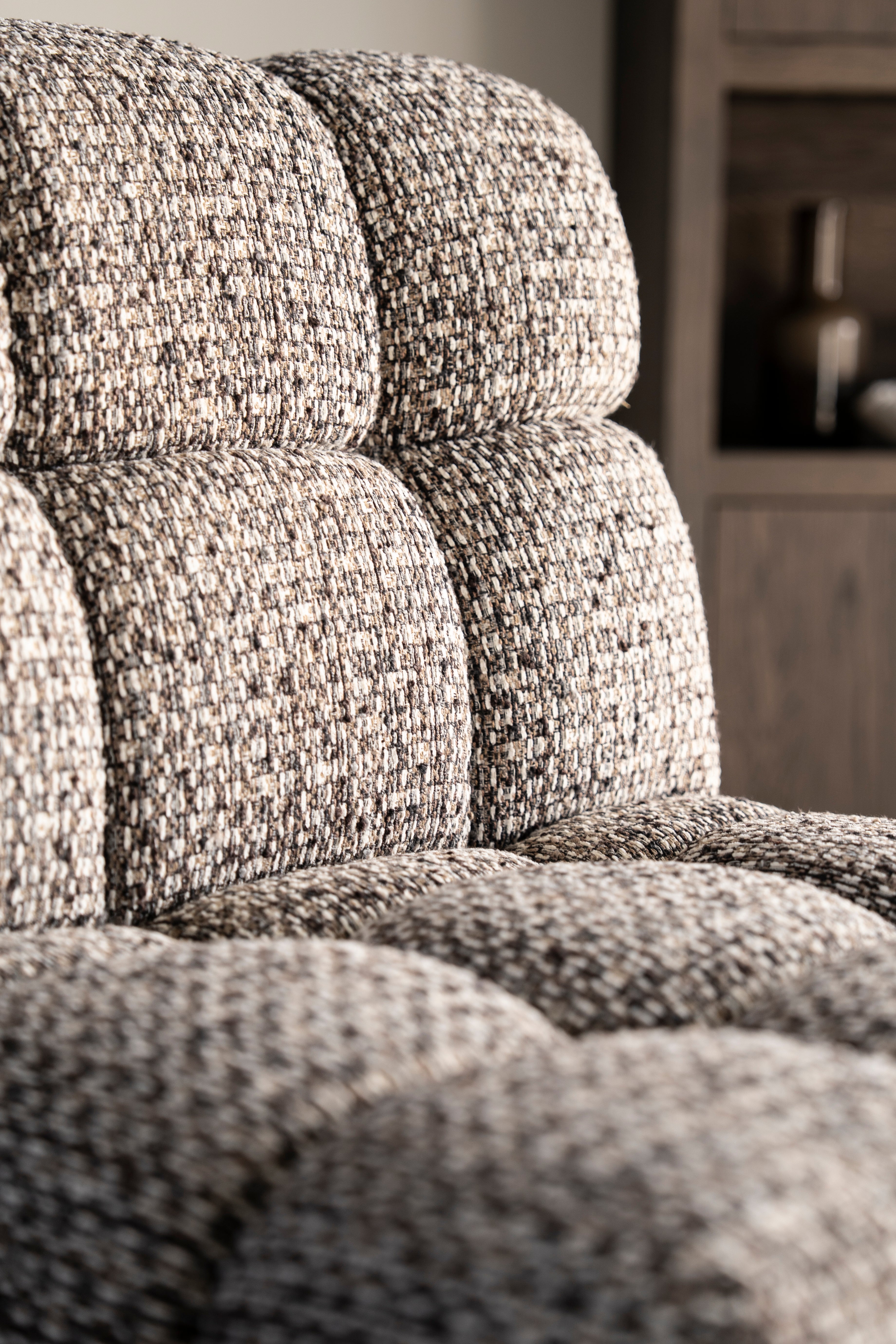 Křeslo FENNA šedo-hnědý melír