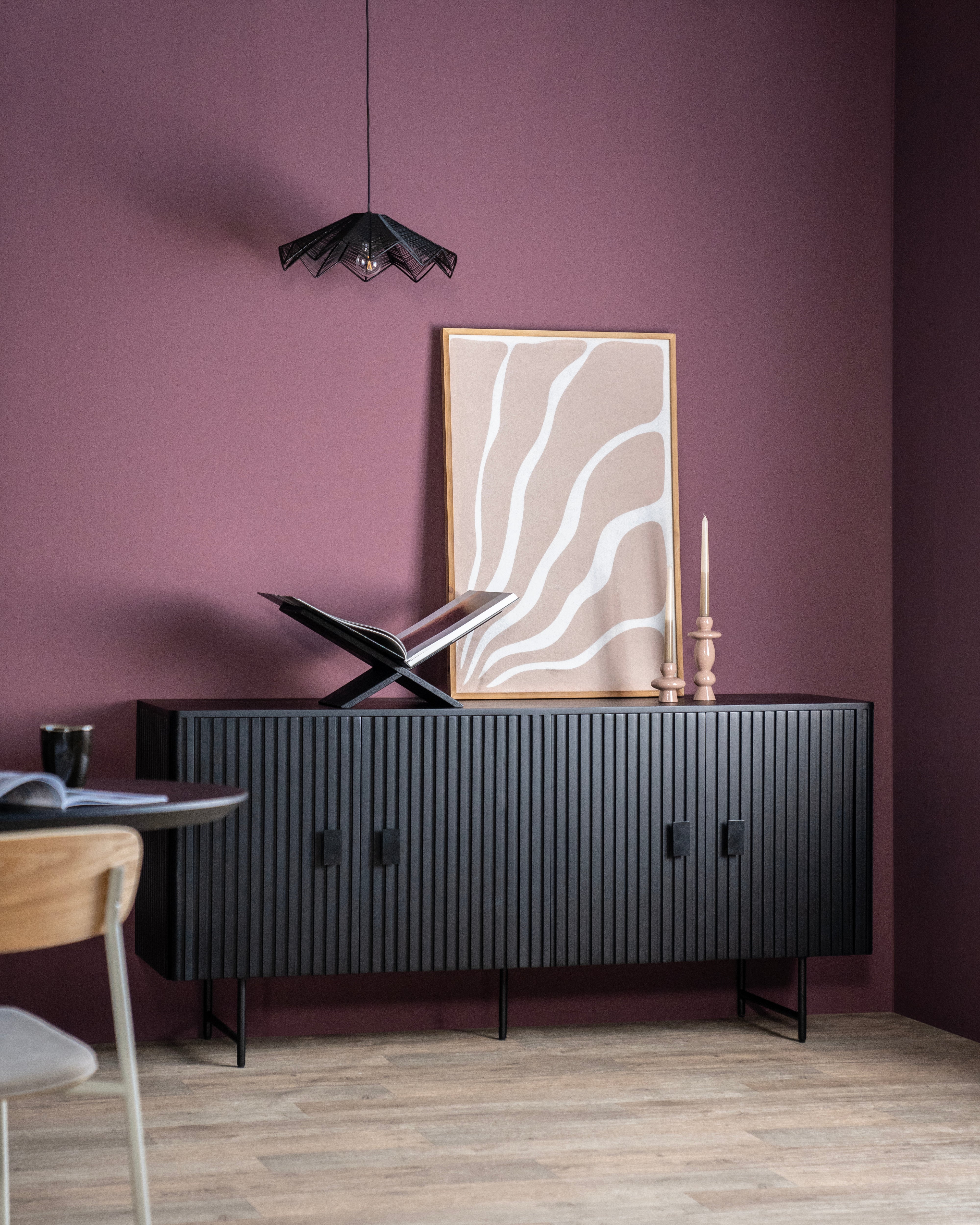 REMI chest of drawers black mango wood