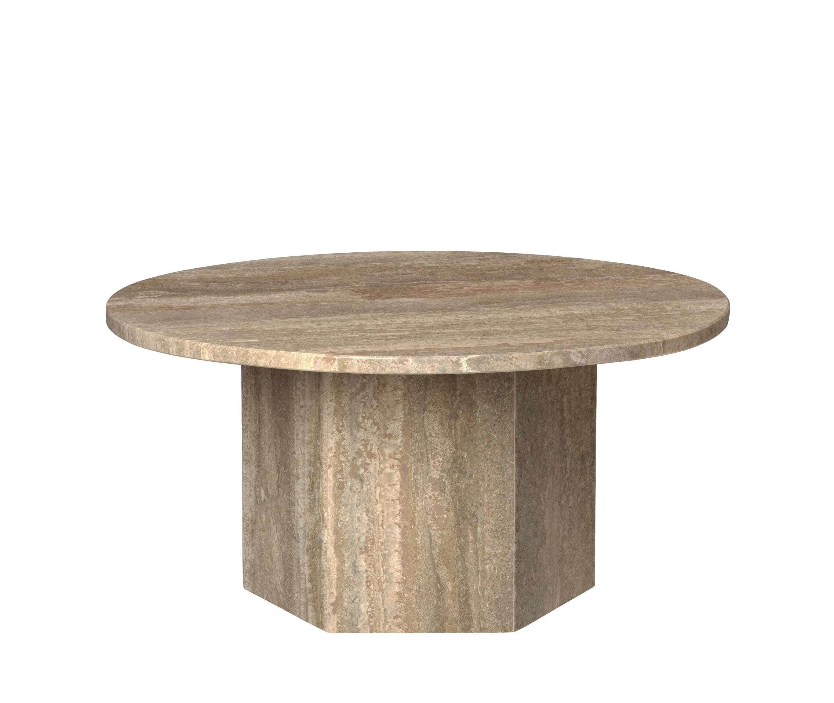 Kávový stolek EPIC béžový travertin