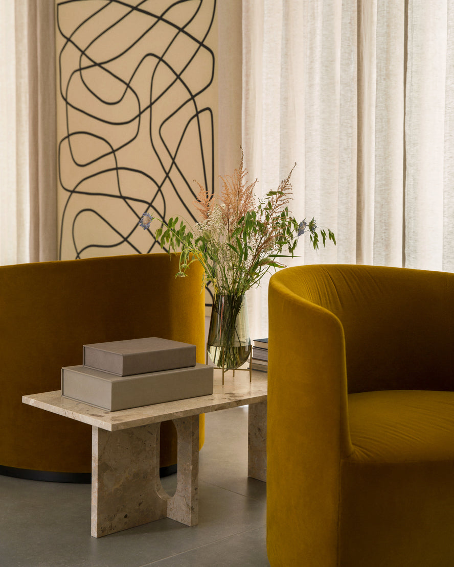 Konferenční stolek ANDROGYNE béžový mramor