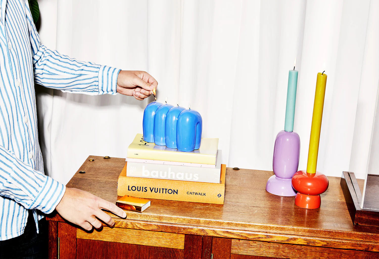 Świecznik KOBUS pomarańczowy