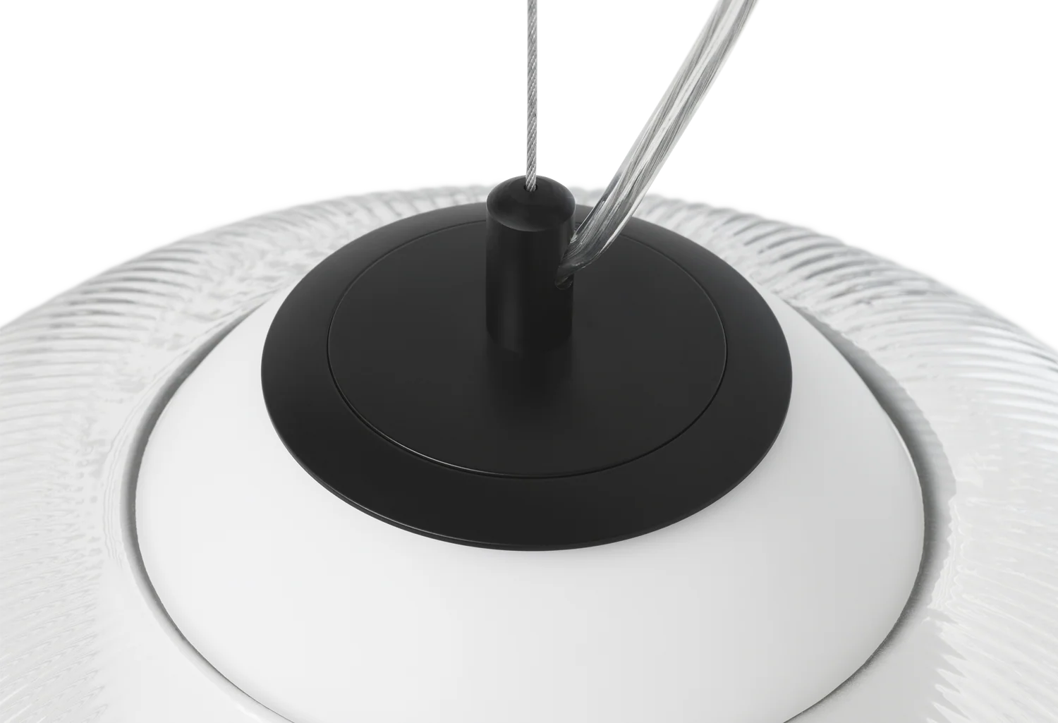 Lampa wisząca AYLA ryflowane szkło