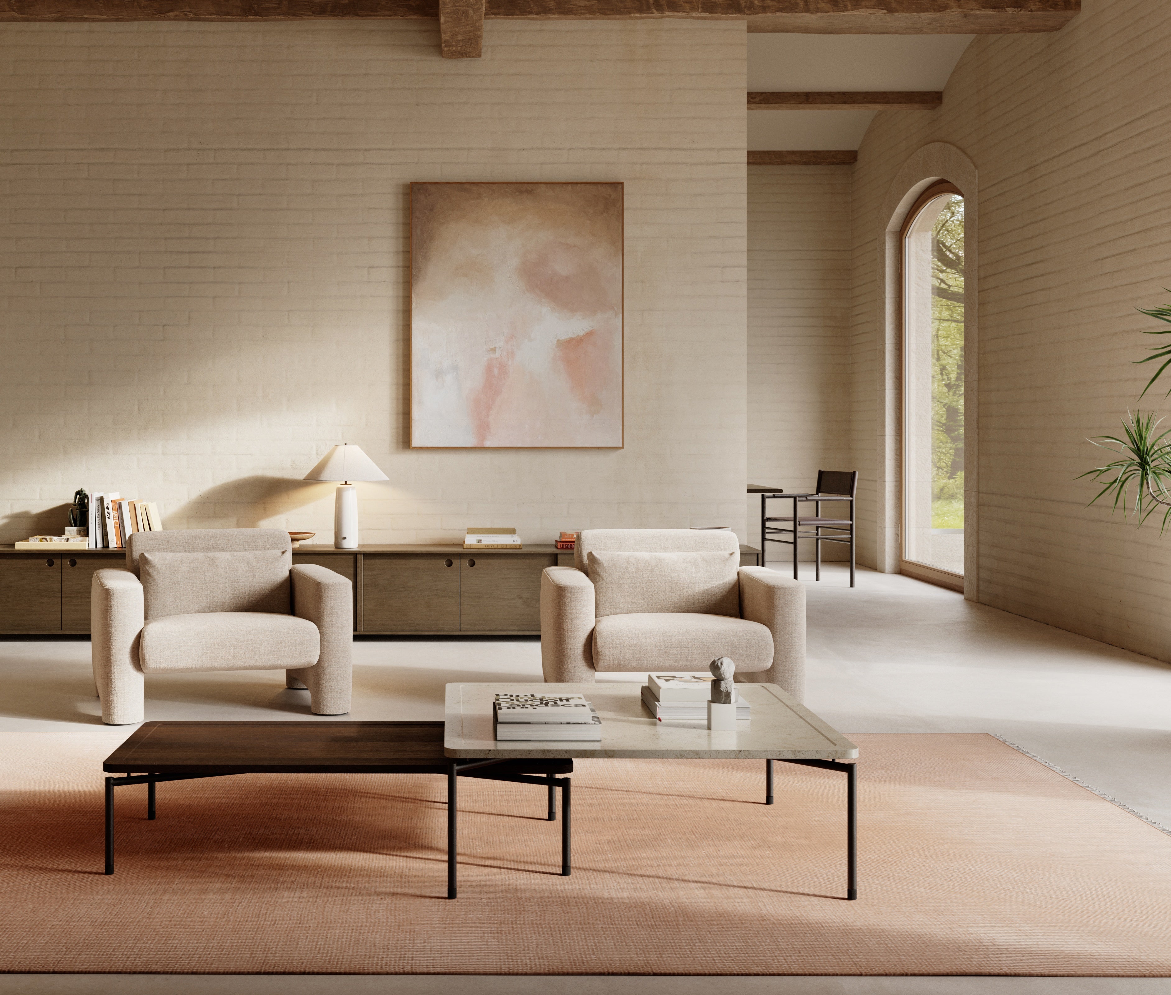 Stolní lampa BATON béžová