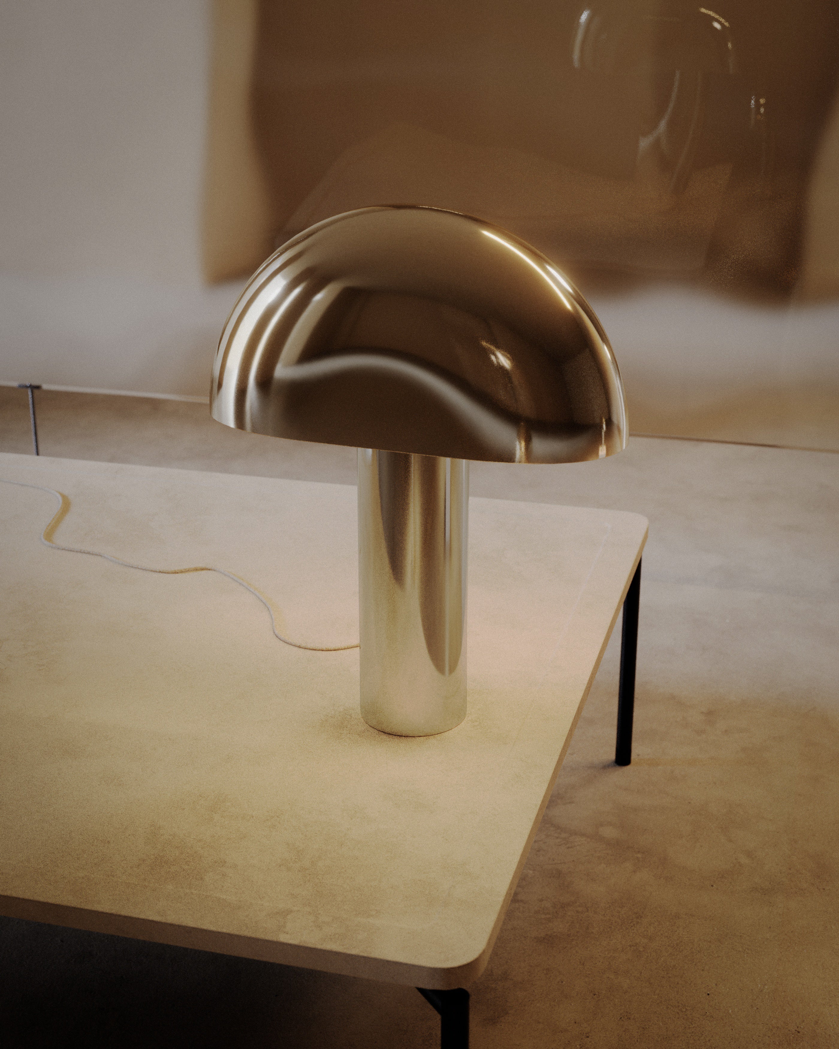 Stolní lampa AGLOW nikl