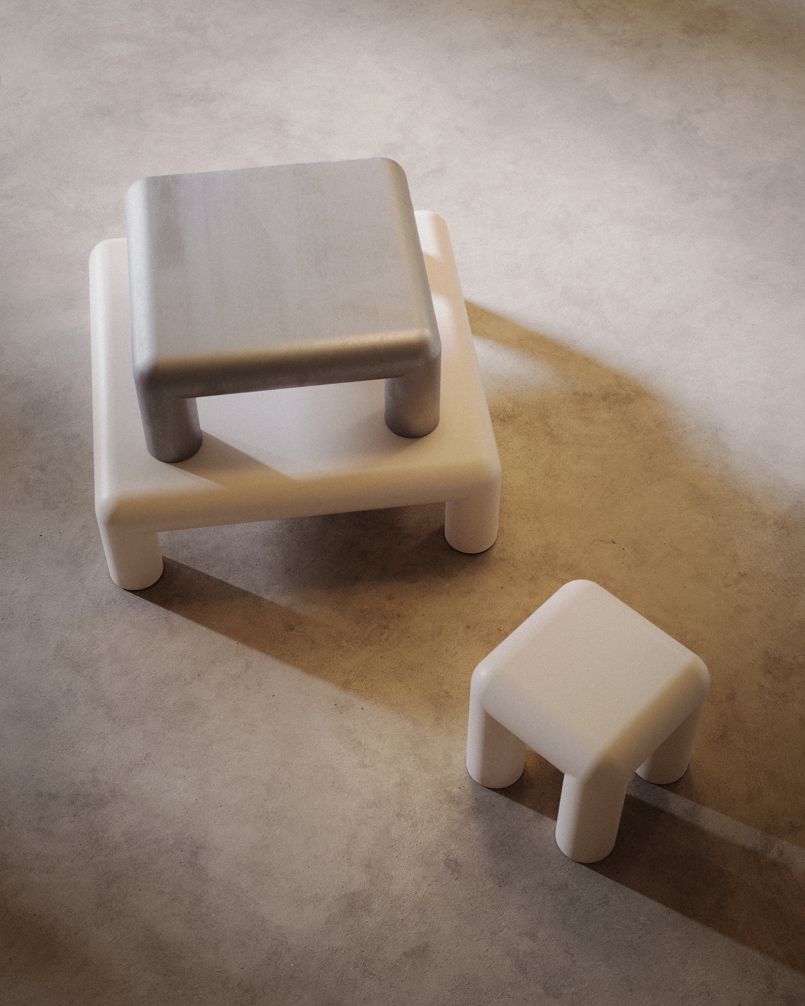 Stolik kawowy CUBIO jasnobeżowy