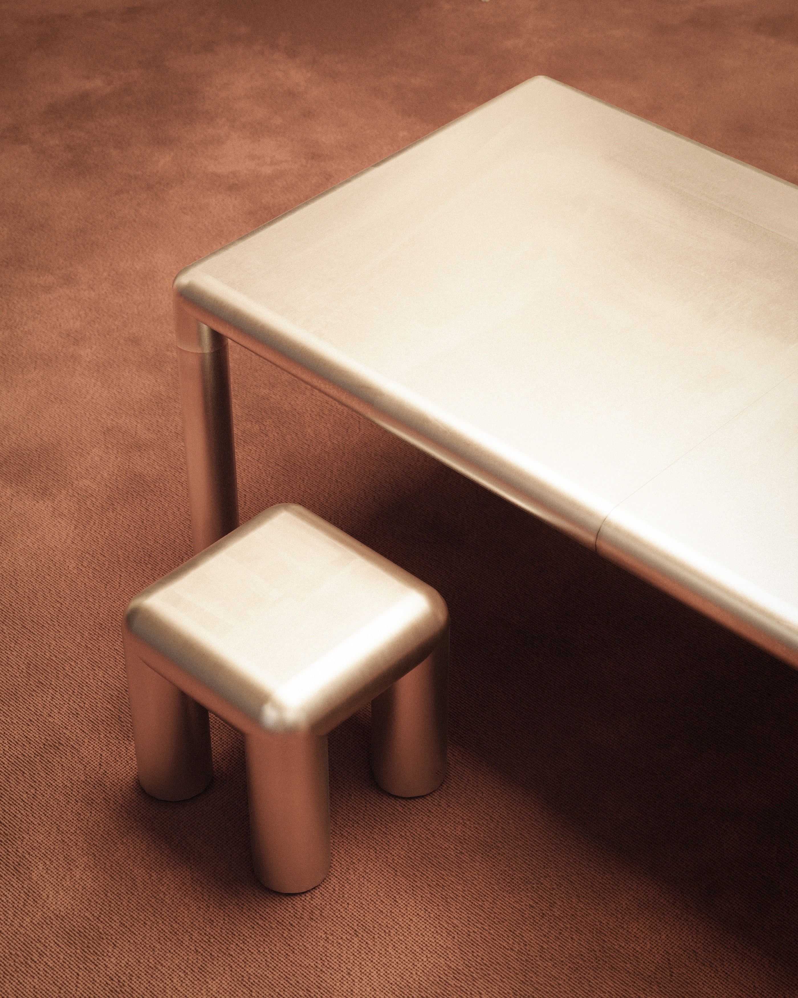 CUBIO Aluminum Side Table