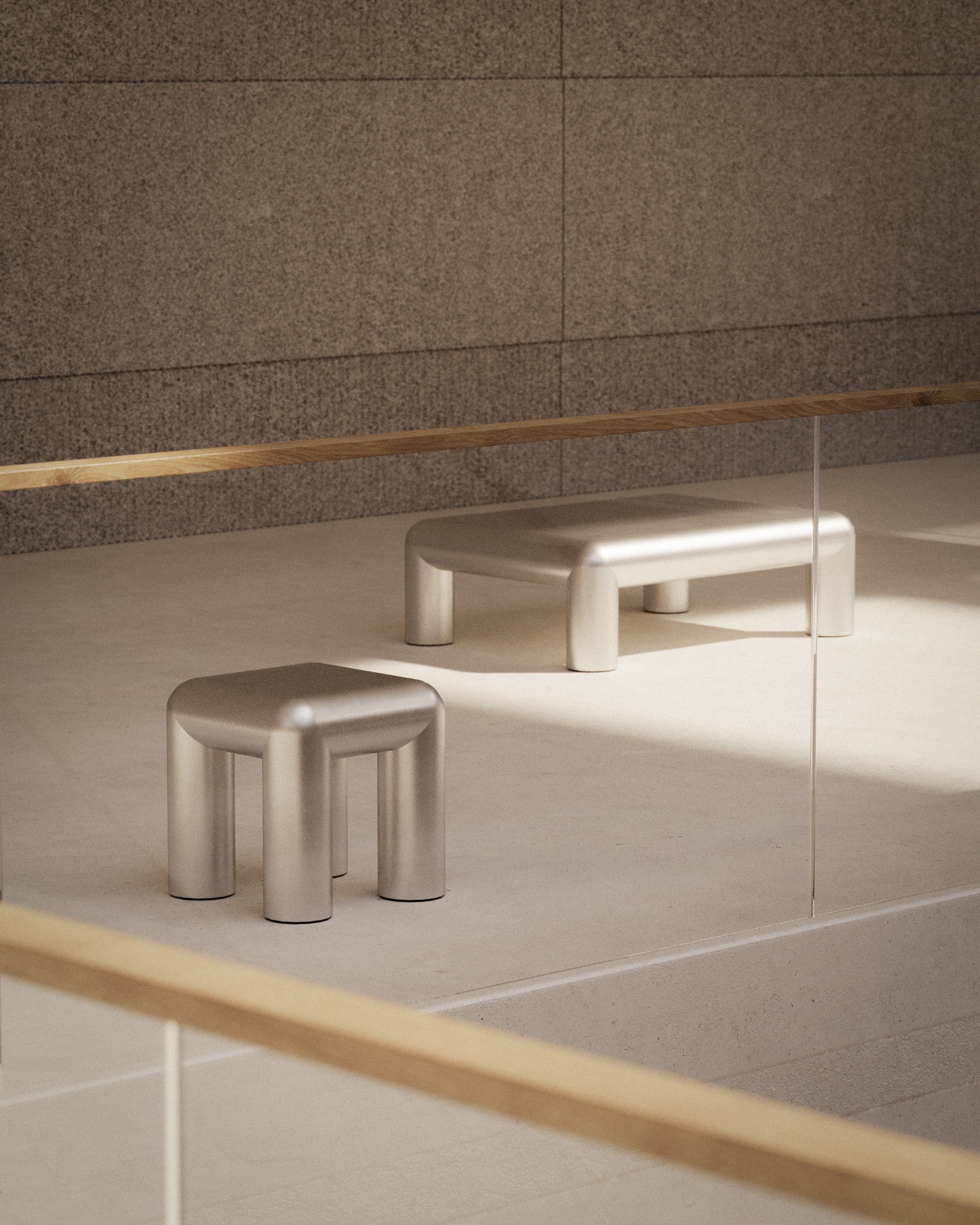 CUBIO Aluminum Side Table