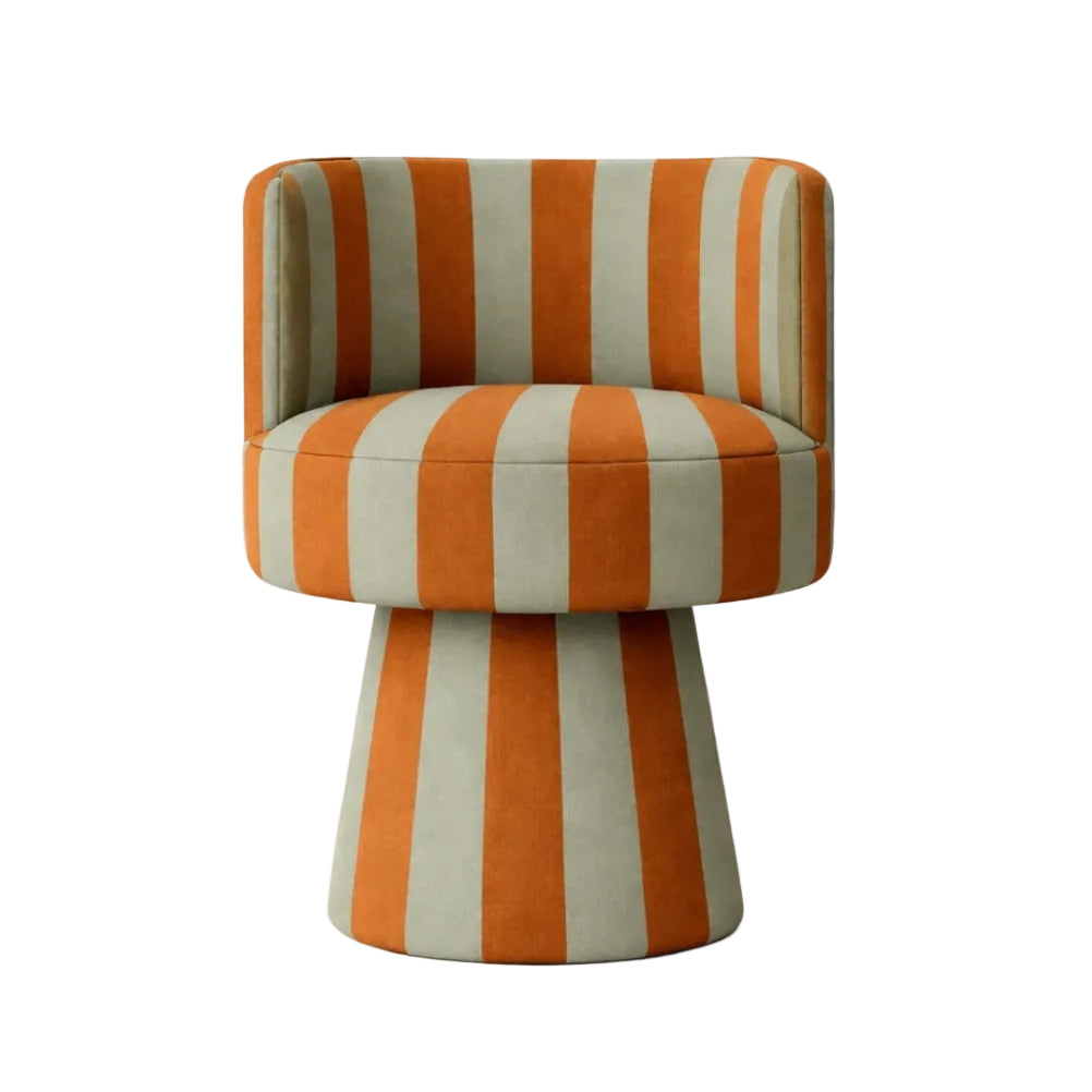 Fotel obrotový LINEA SOFT oranžový se šedobéžovým.