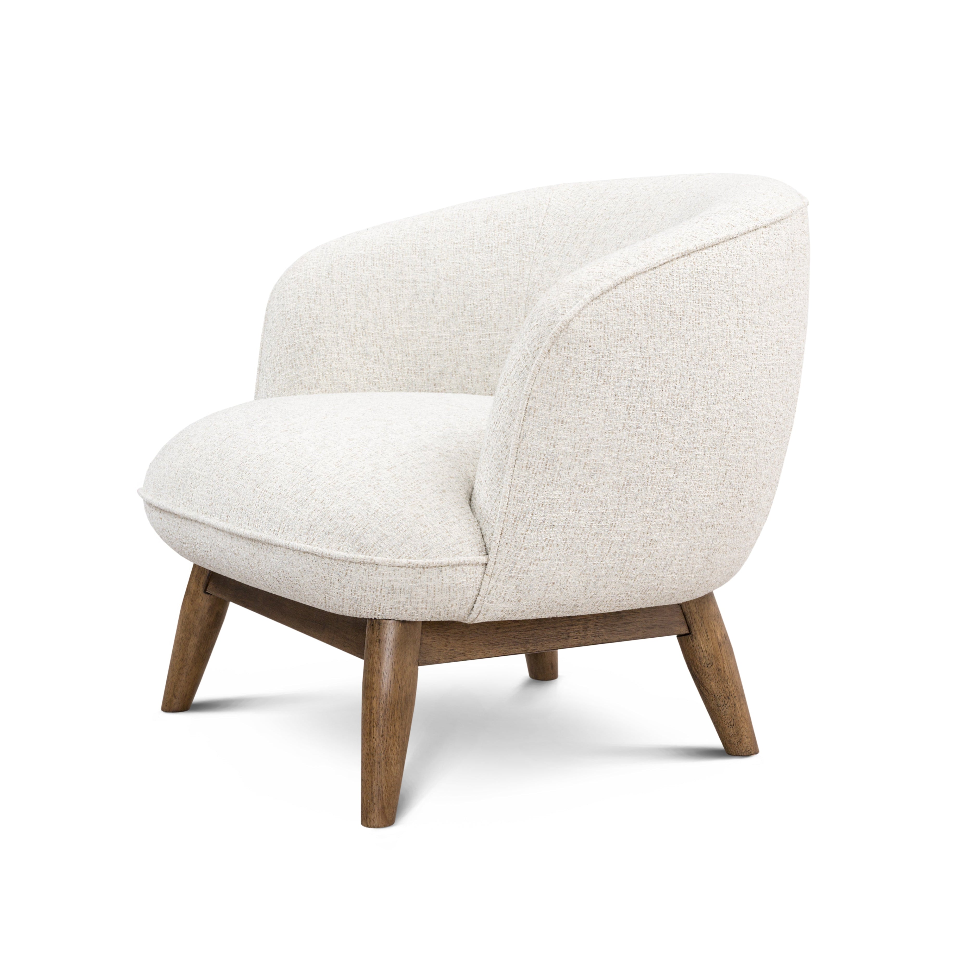 Upholstered armchair Benton wooden base