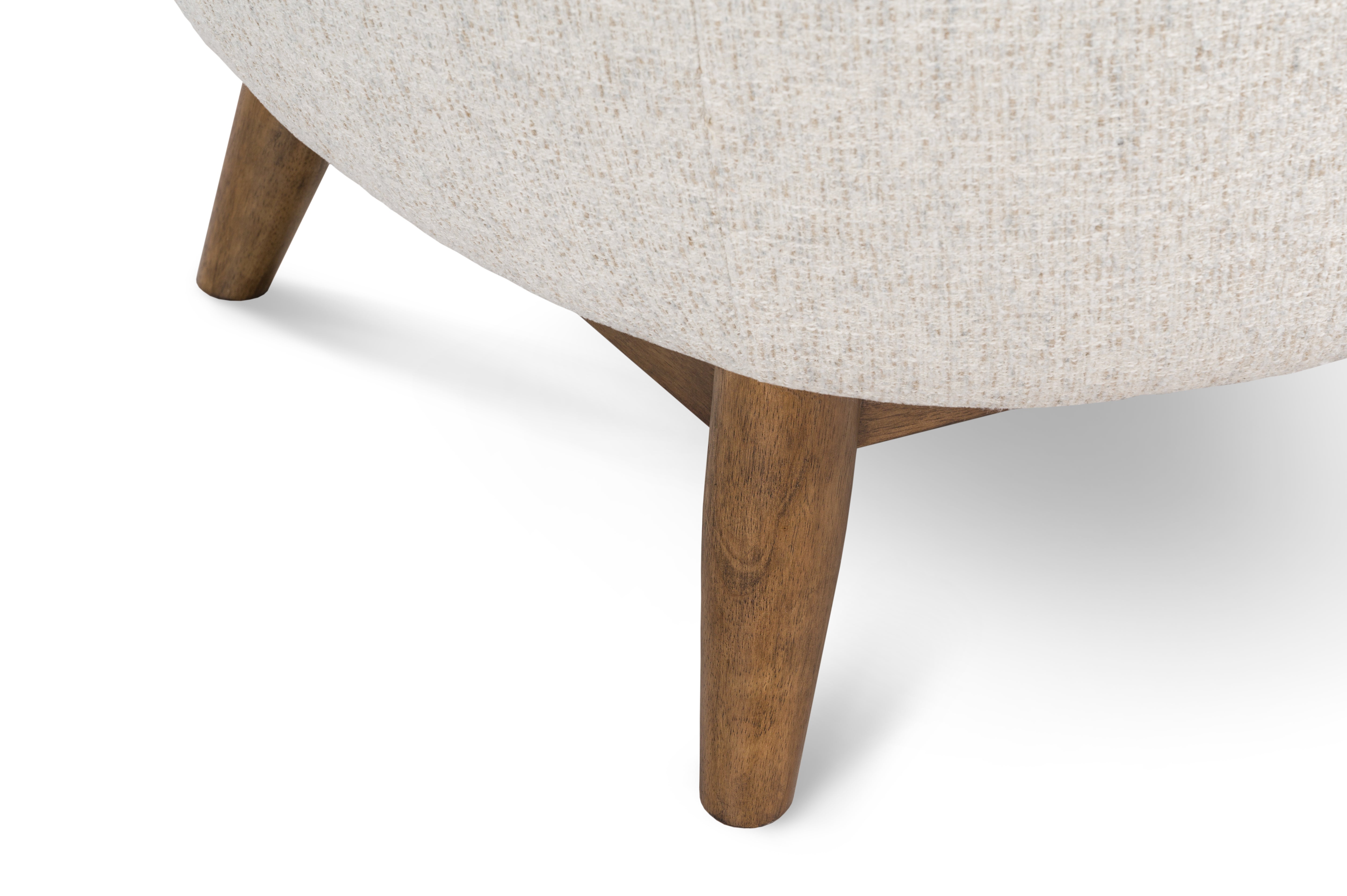 Upholstered armchair Benton wooden base