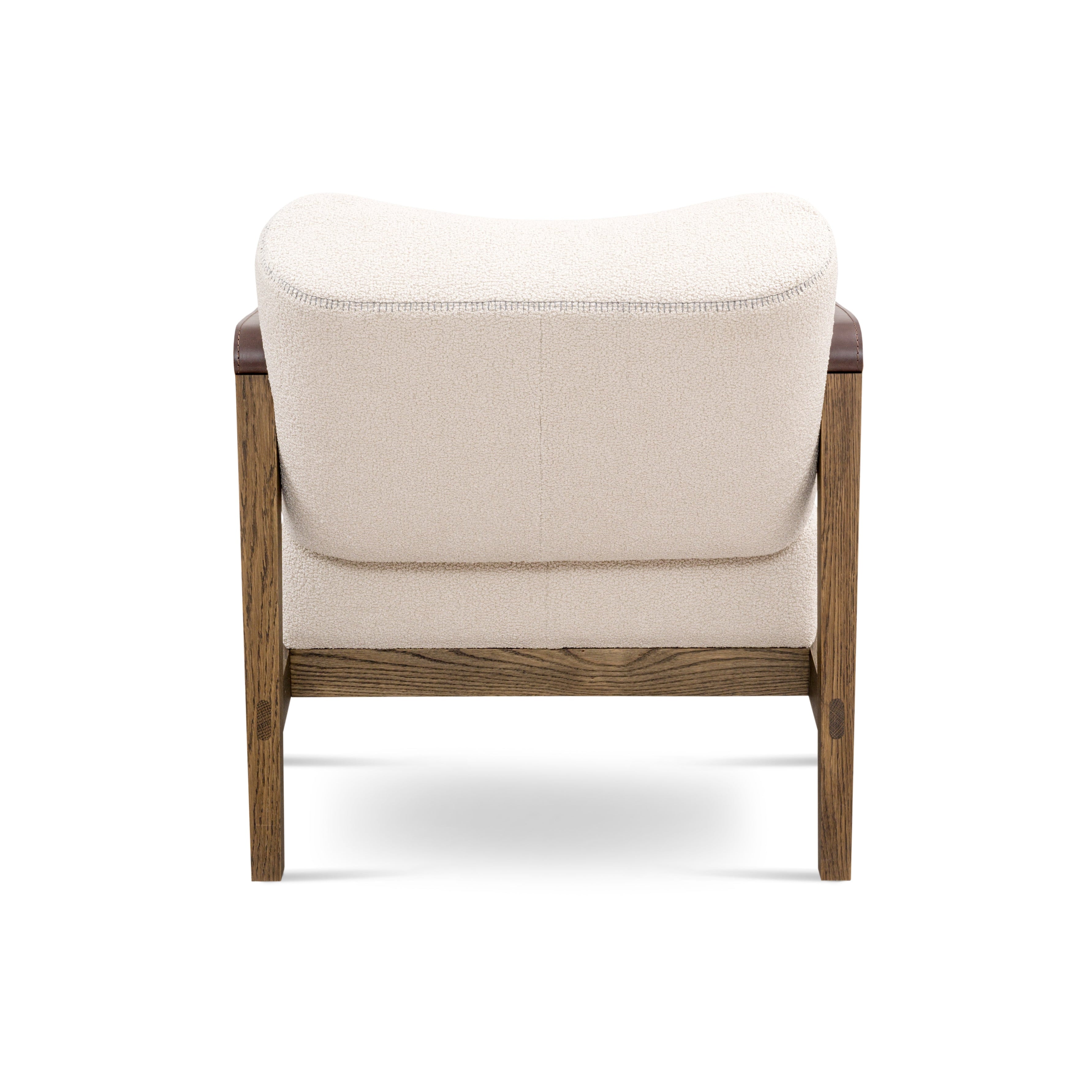 Upholstered armchair PHILIP with wooden base