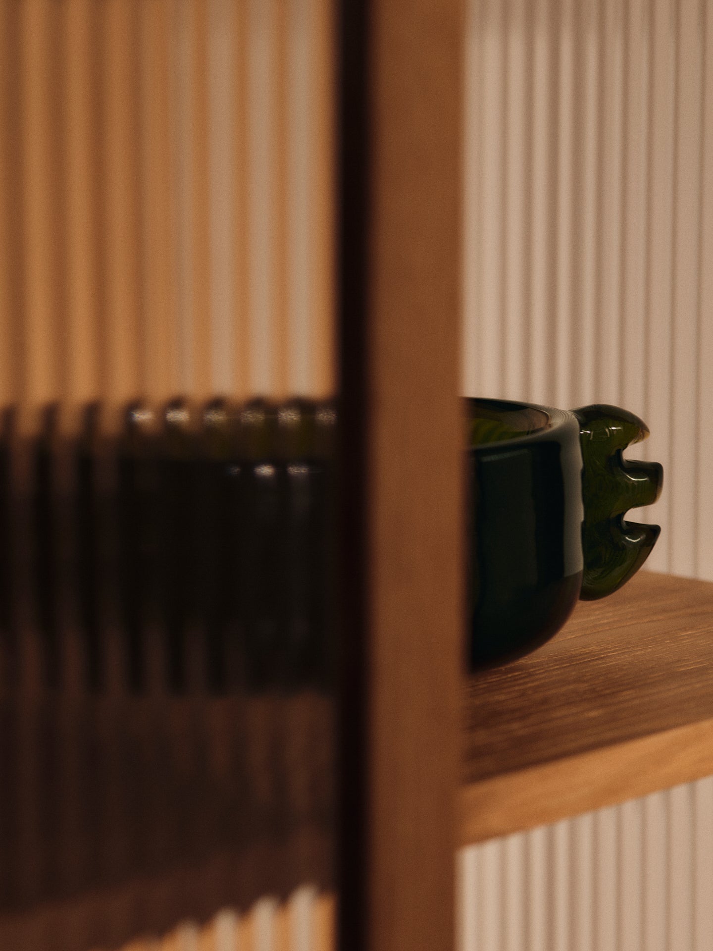 Miska szklana ALAS zielony mech