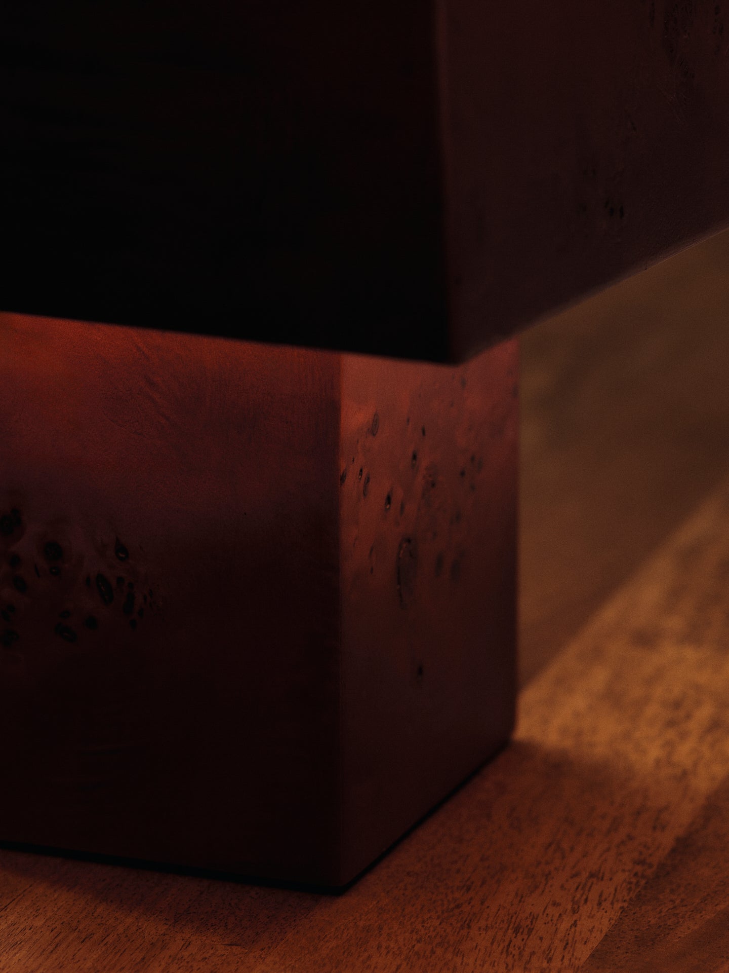 Lampa stołowa BURL ciemnobrązowy fornir