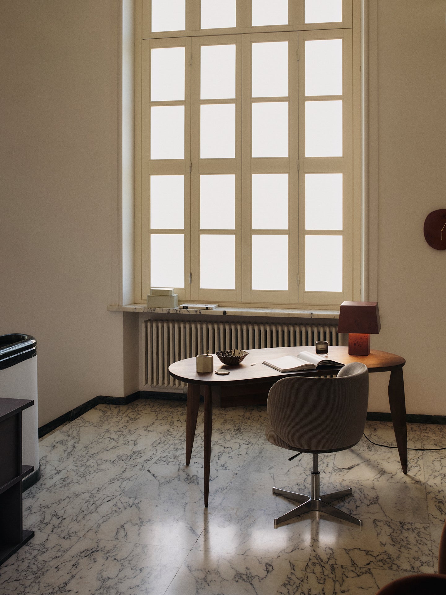 Lampa stołowa BURL ciemnobrązowy fornir