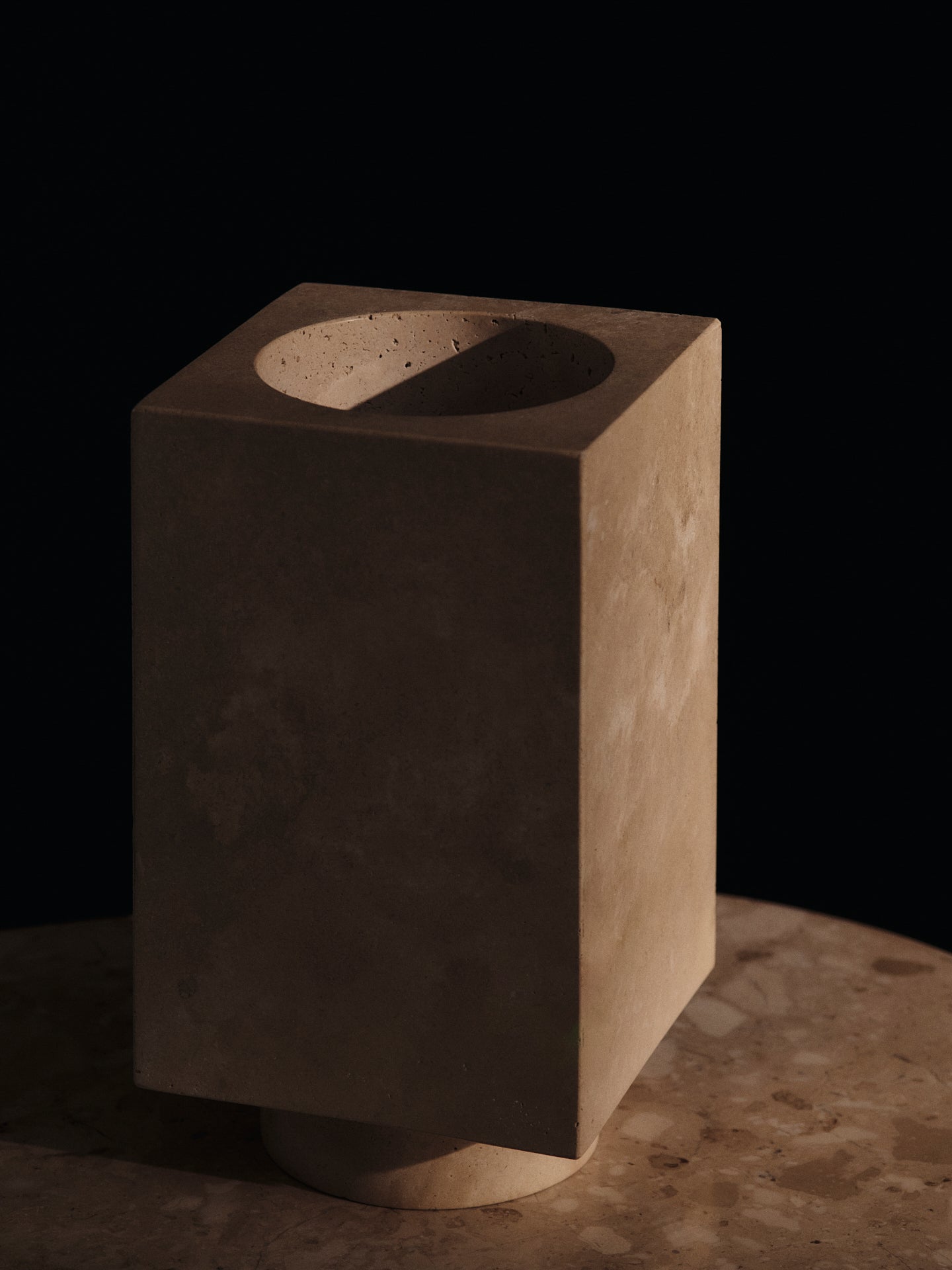 HEW travertine vase