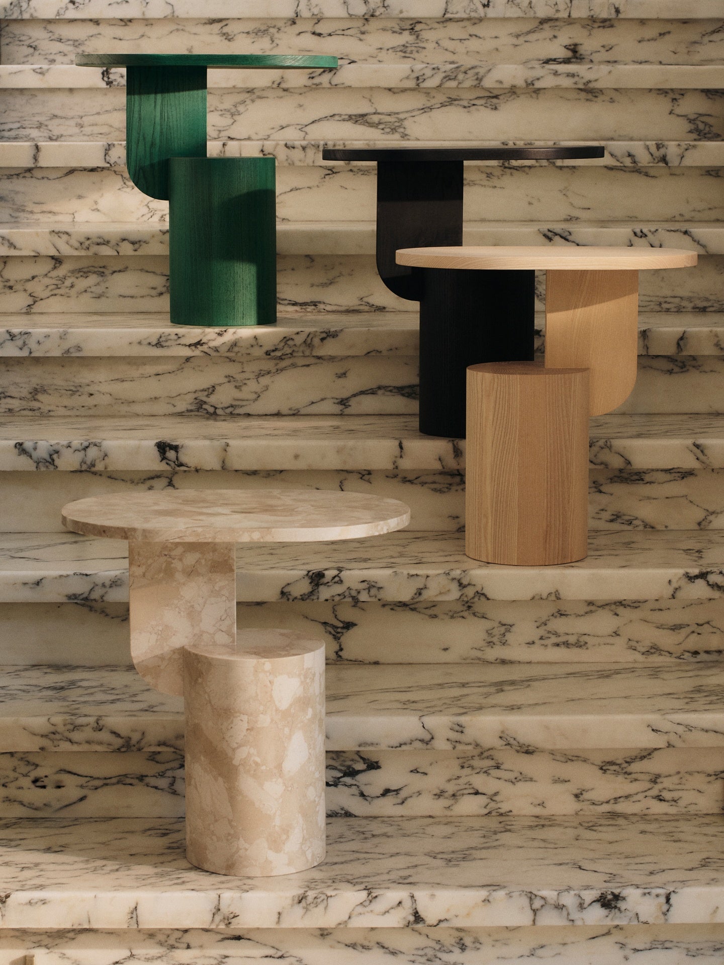 Side table Inspert green ash wood