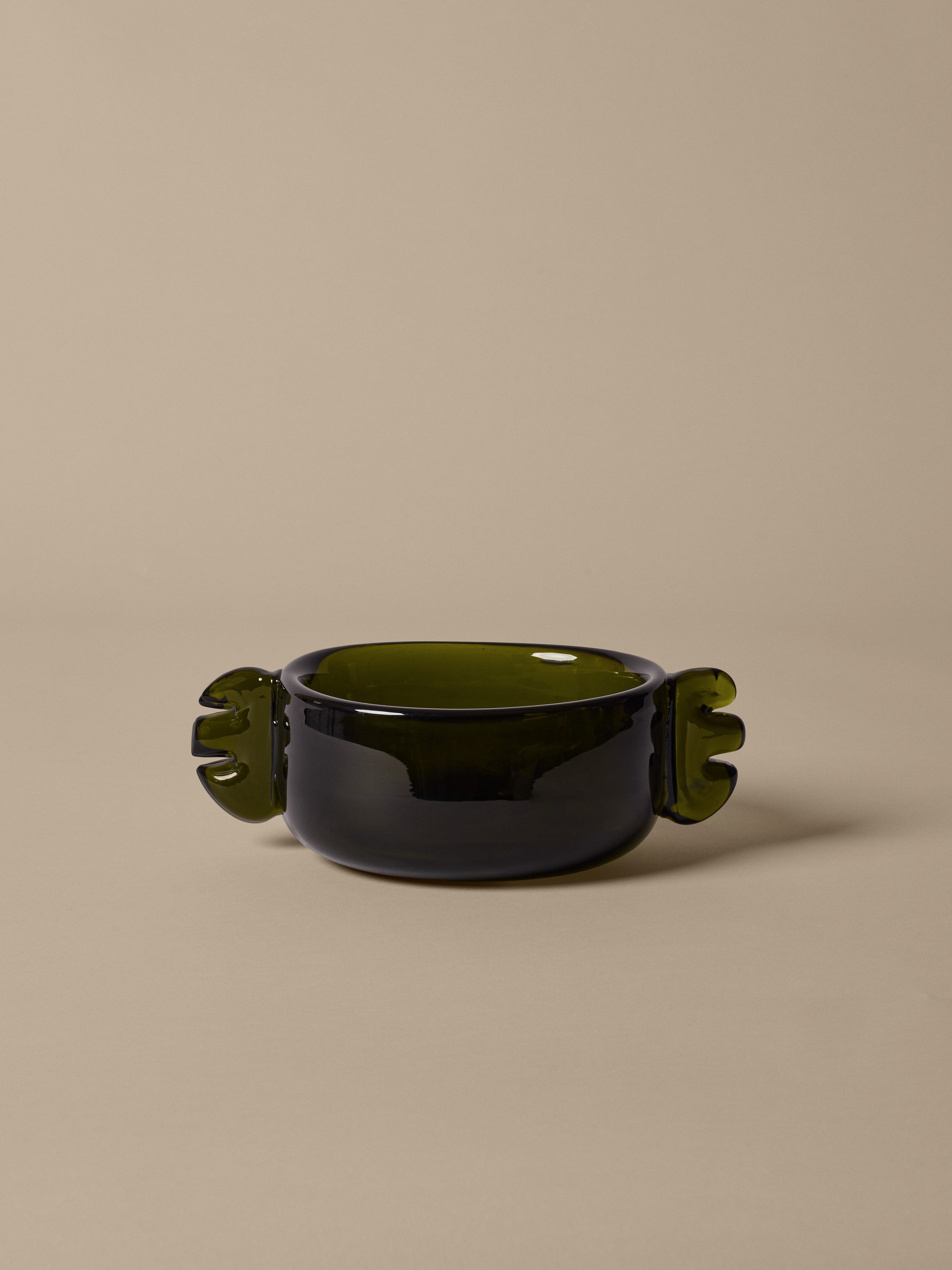 Miska szklana ALAS zielony mech