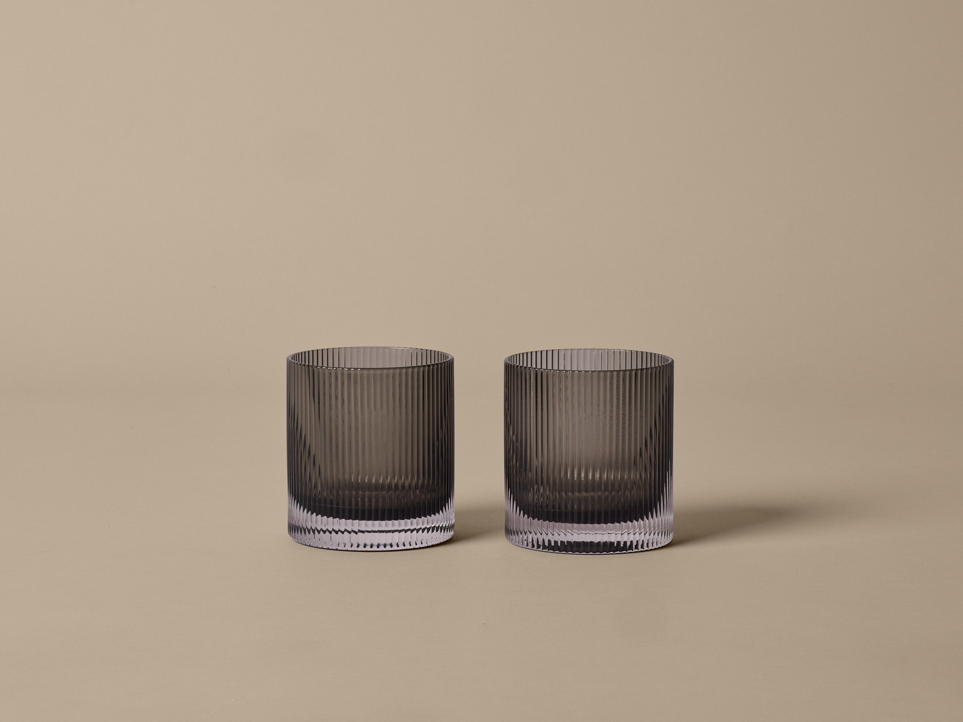 Zestaw szklanek RIPPLE dymione szkło