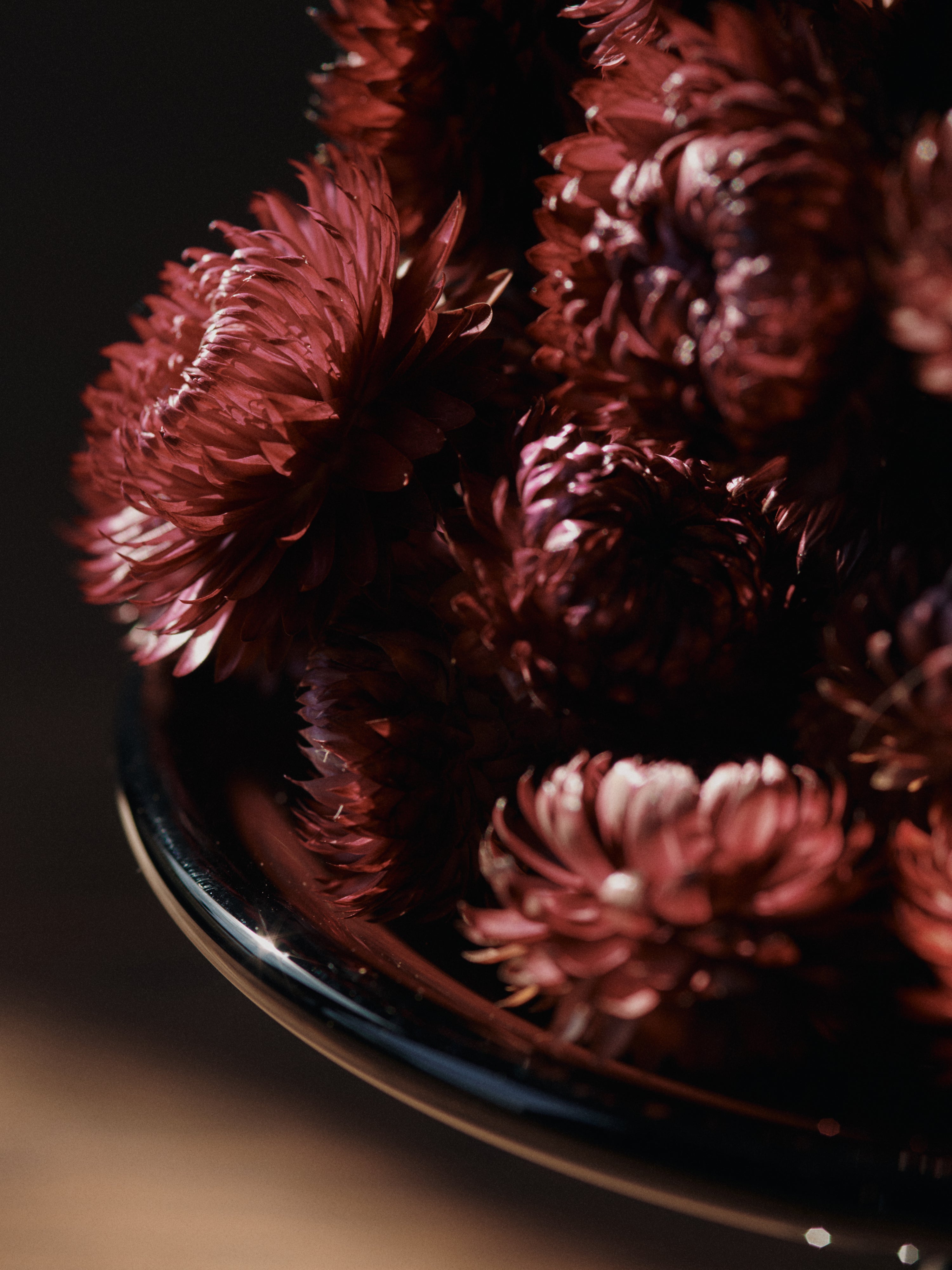 Patera DAMO bordowe szkło dmuchane