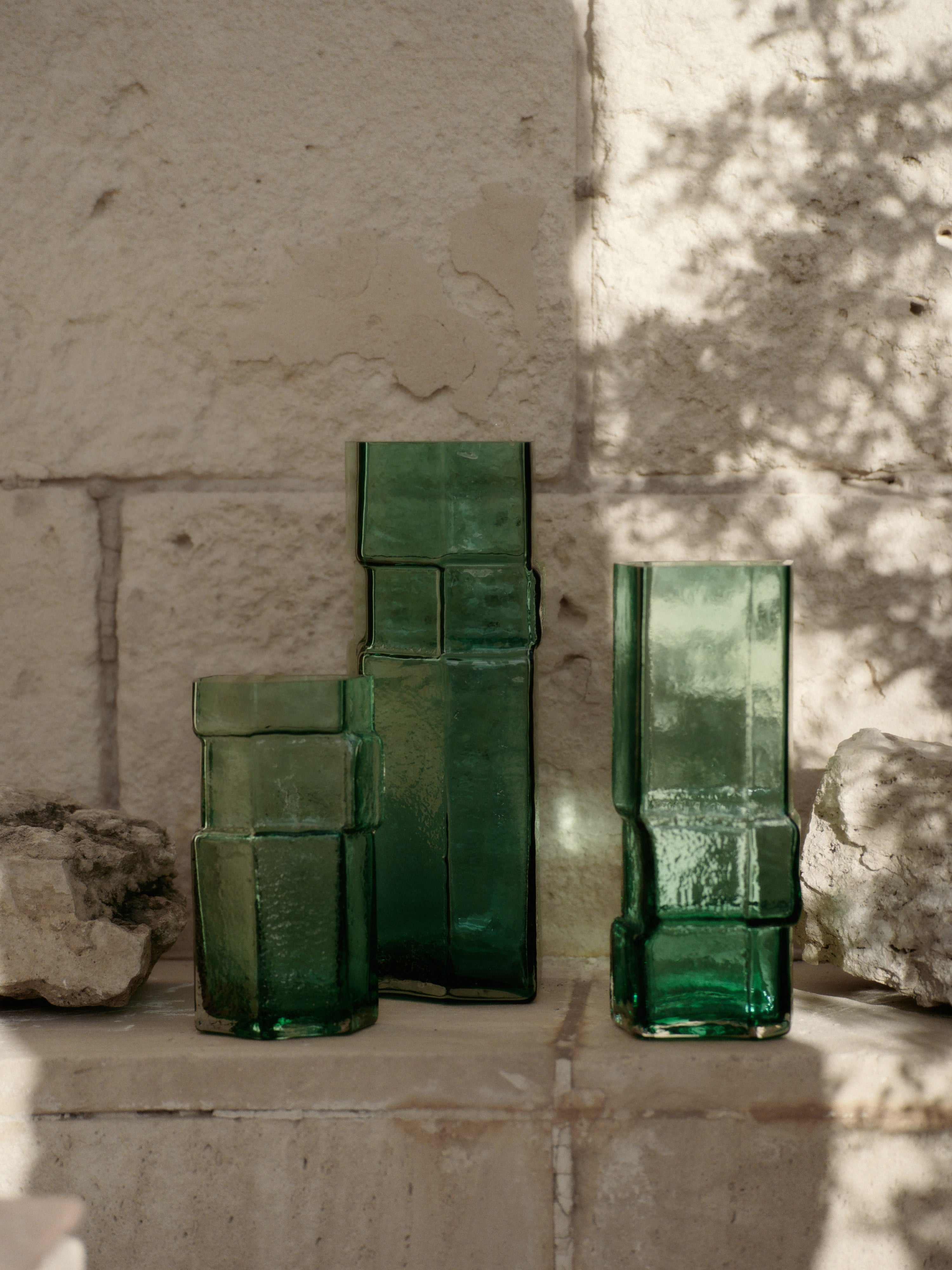 MURO vase green glass