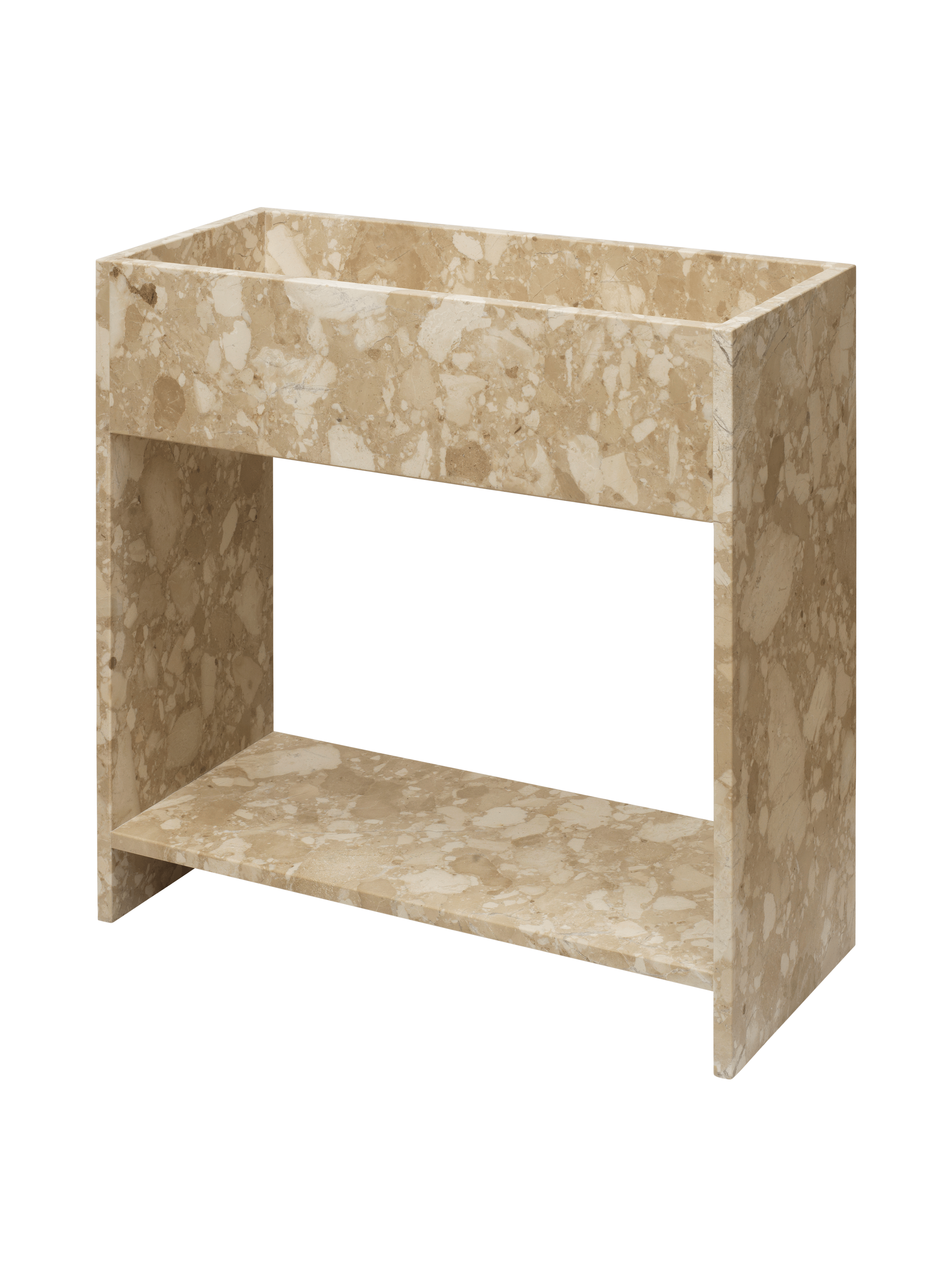 STONE PLANT BOX console sandy marble