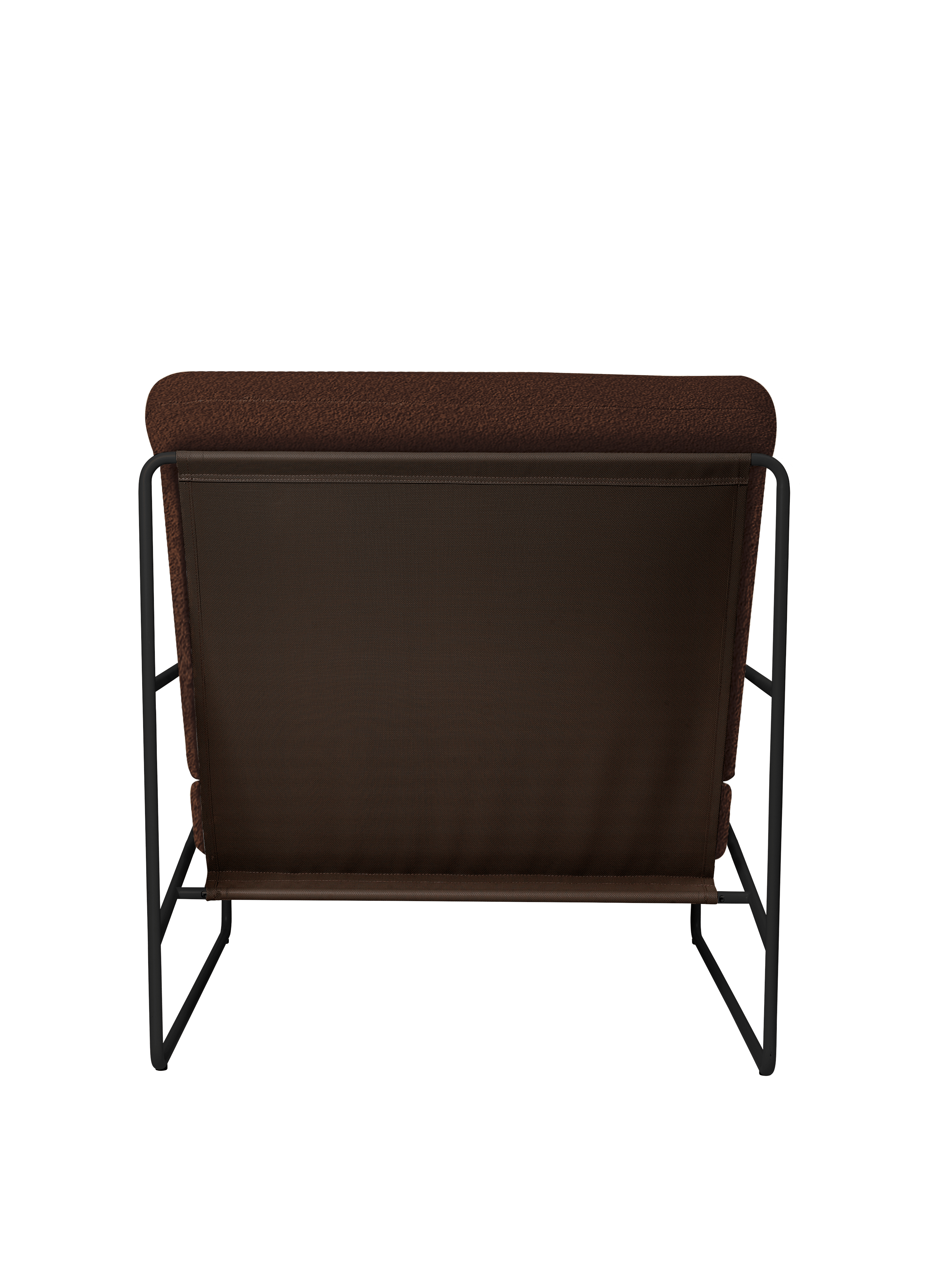 Zahradní křeslo DESERT hnědý boucle s černým podstavcem