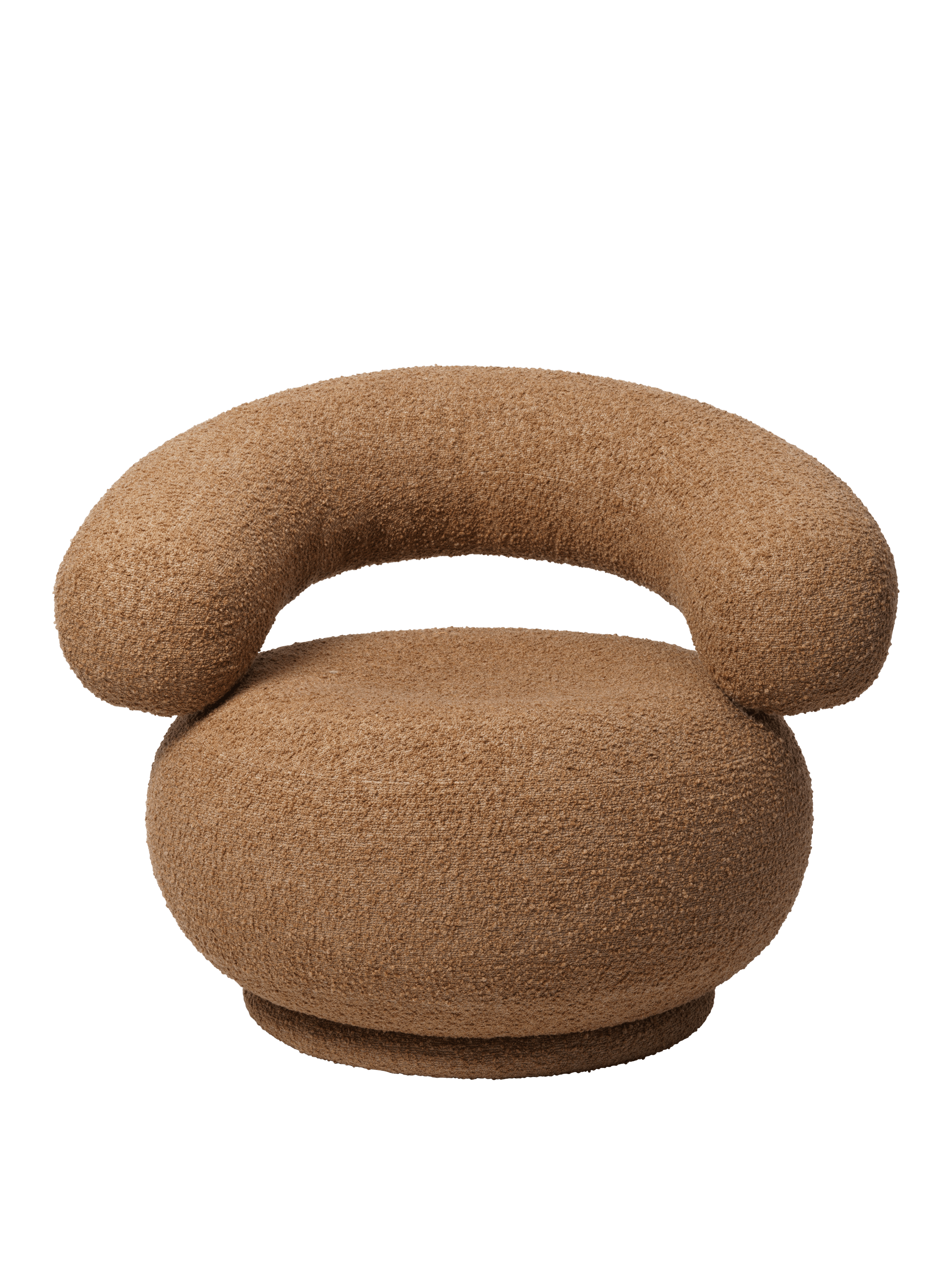 Křeslo ORBO kávové boucle