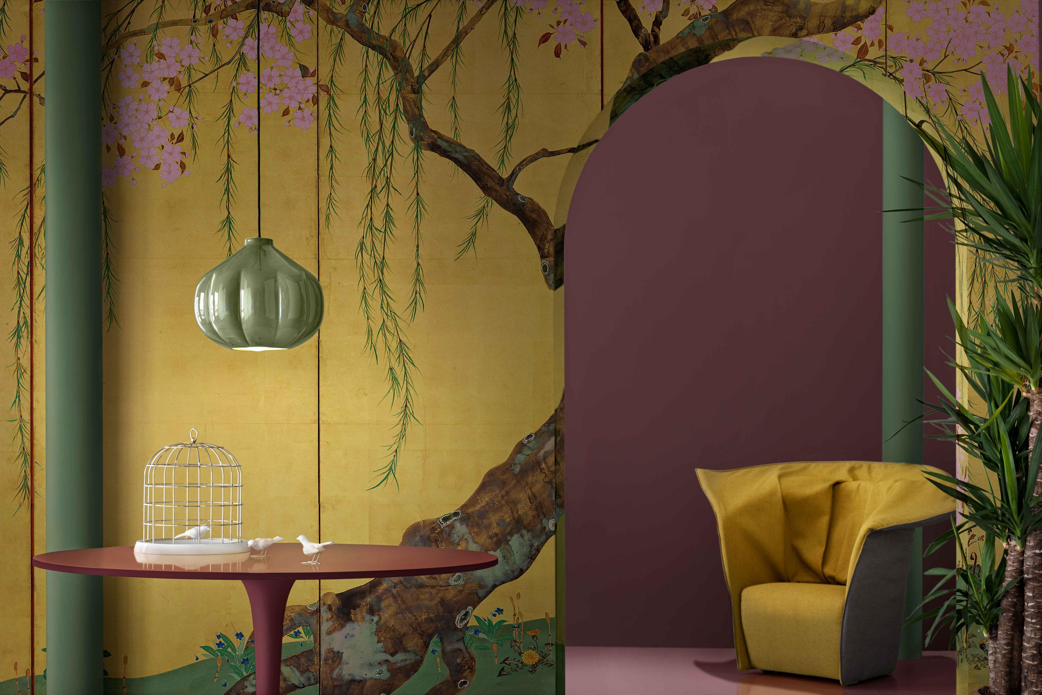 Závěsná keramická lampa AFOXÉ šalvějová