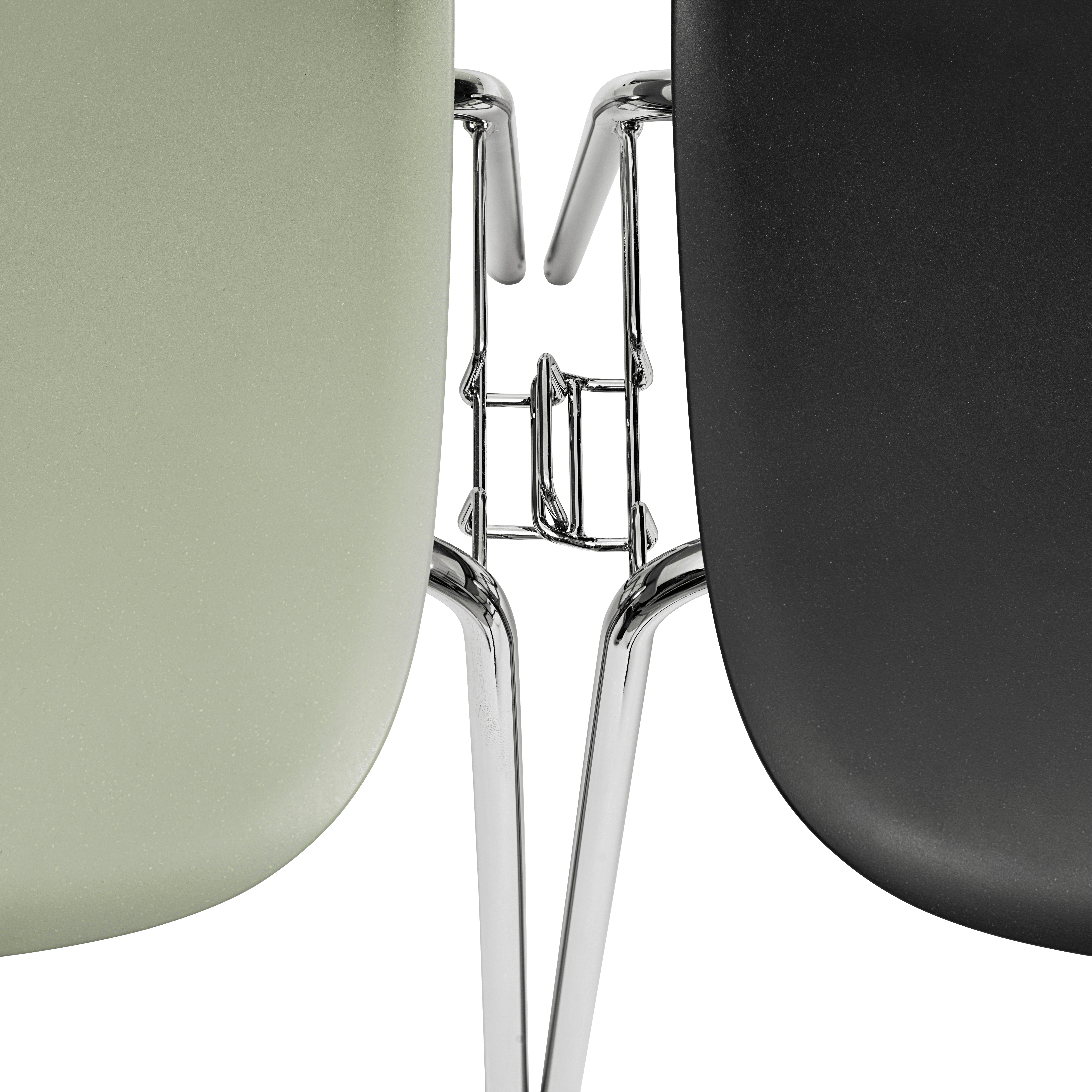 FIBER Chair in Black with Steel Base