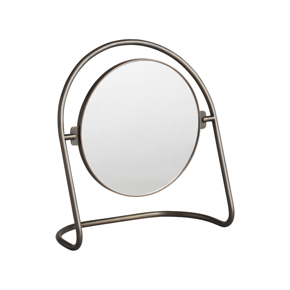 NIMBUS Table Mirror in Burnished Brass