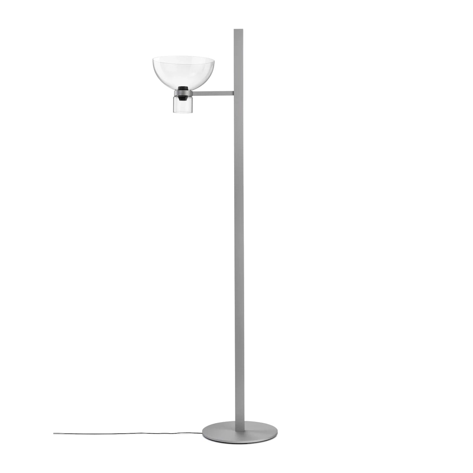 Podlahová lampa NOCTURNE F1 BOWL stříbrná