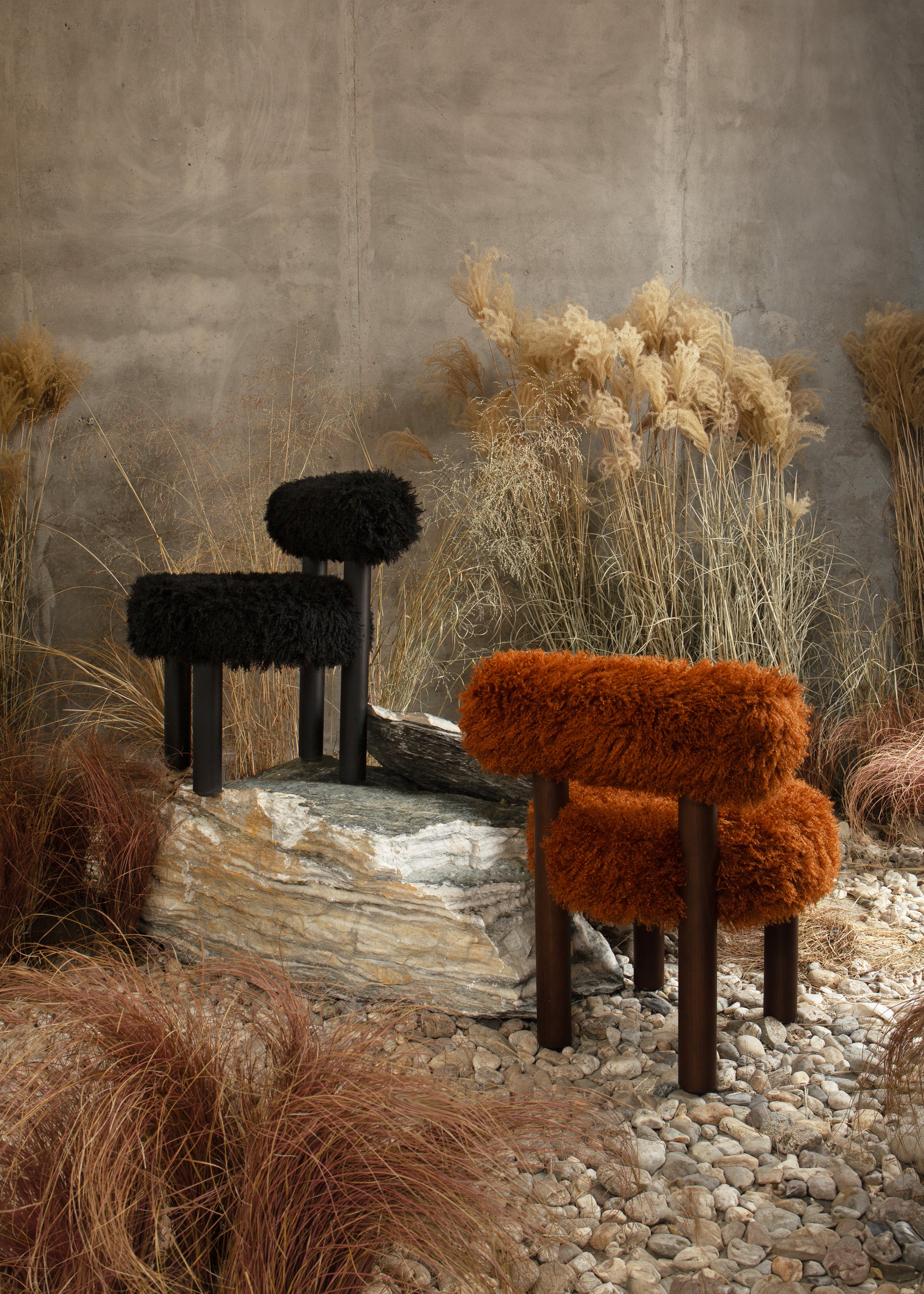 Židle GROPIUS CS2 - FLUFFY EDITION umělé kožešiny