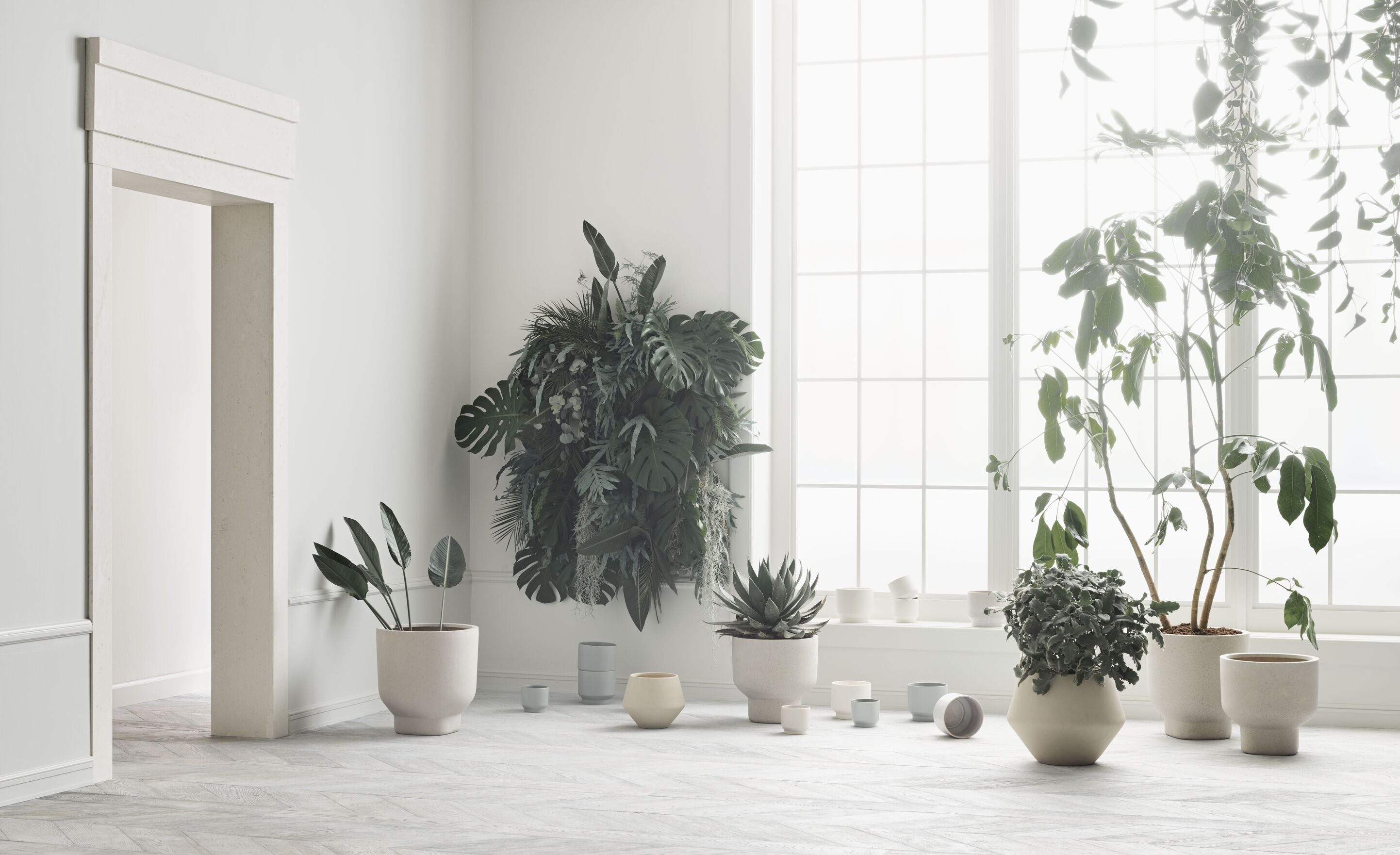 Donica GROVE kremowa ceramika