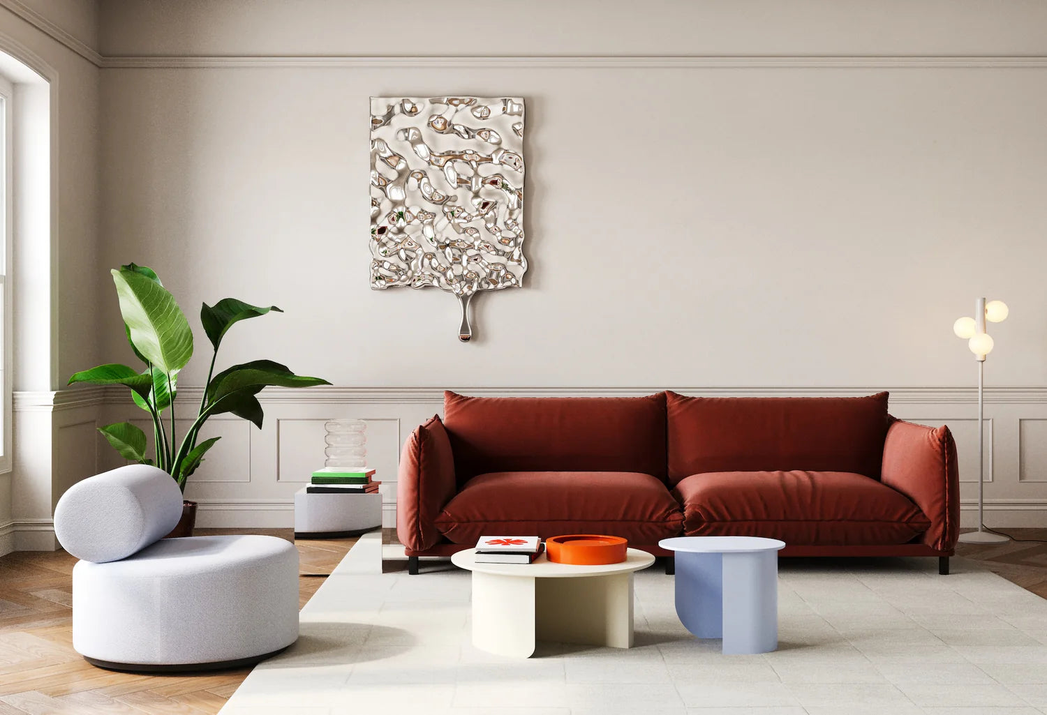 Stolik kawowy PLATEAU łososiowy