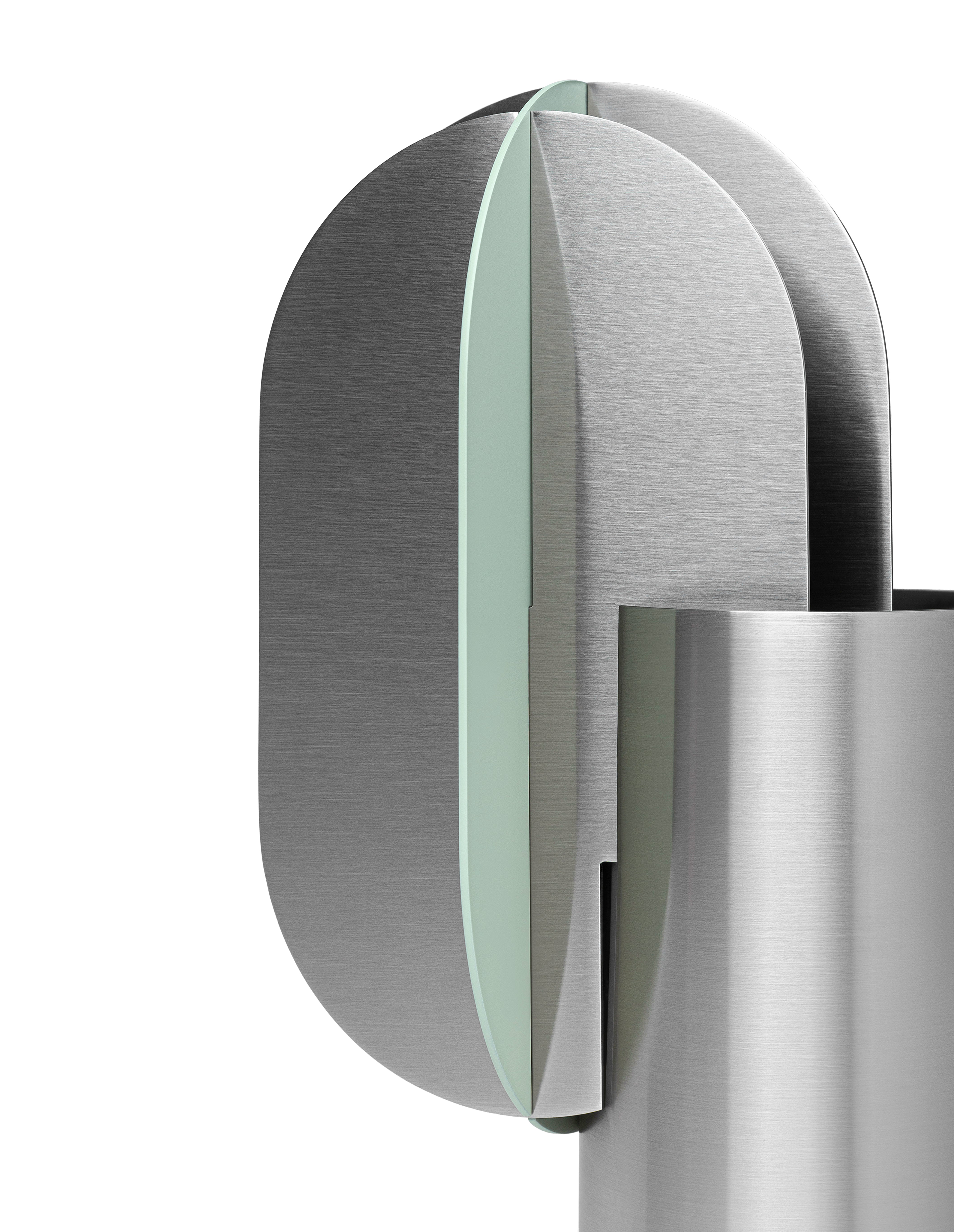 Váza GABO ocelová se zelenou