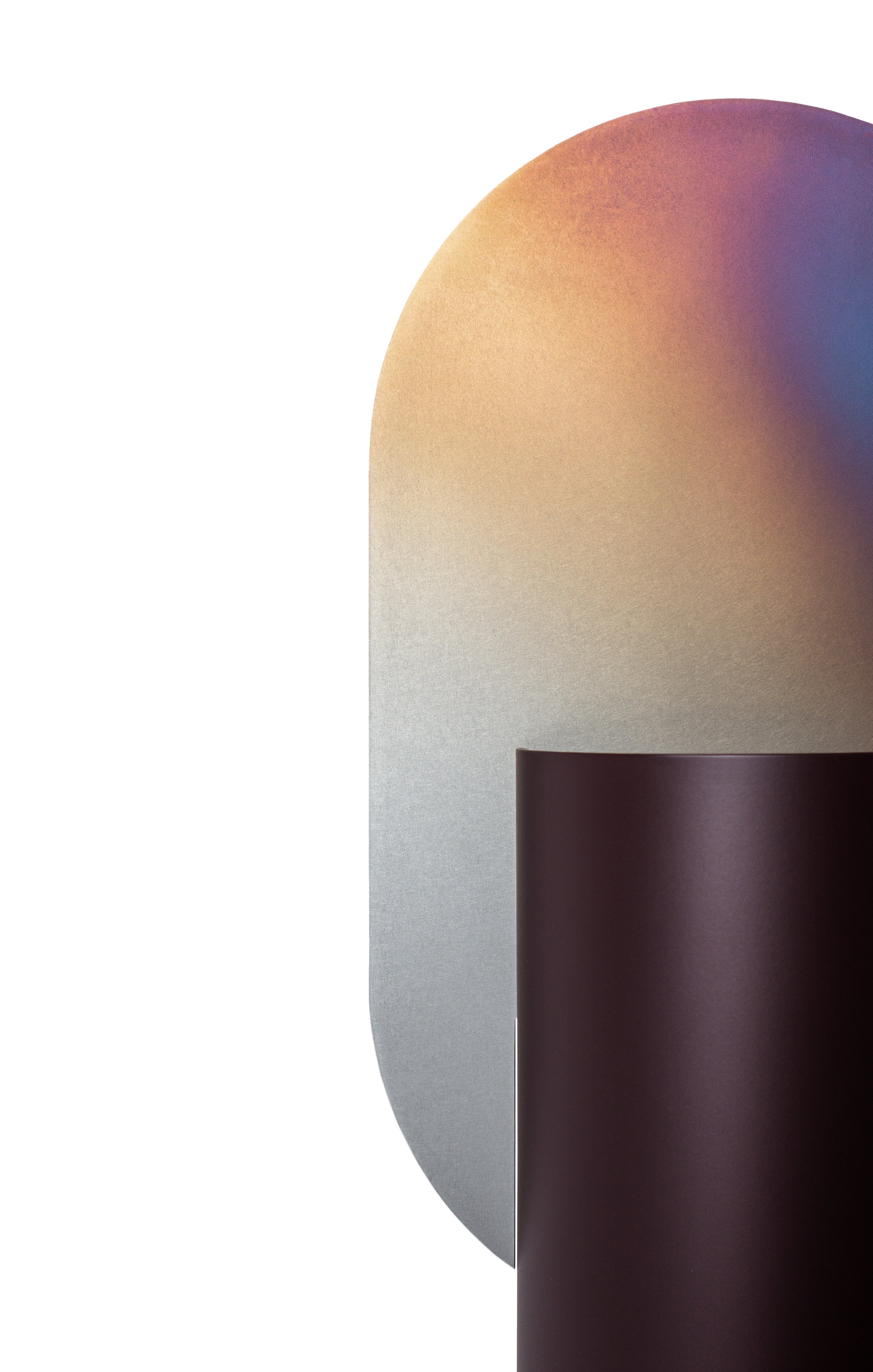 Váza GENKE - ČÍSLOVANÁ EDICE bordová s opálenou ocelí