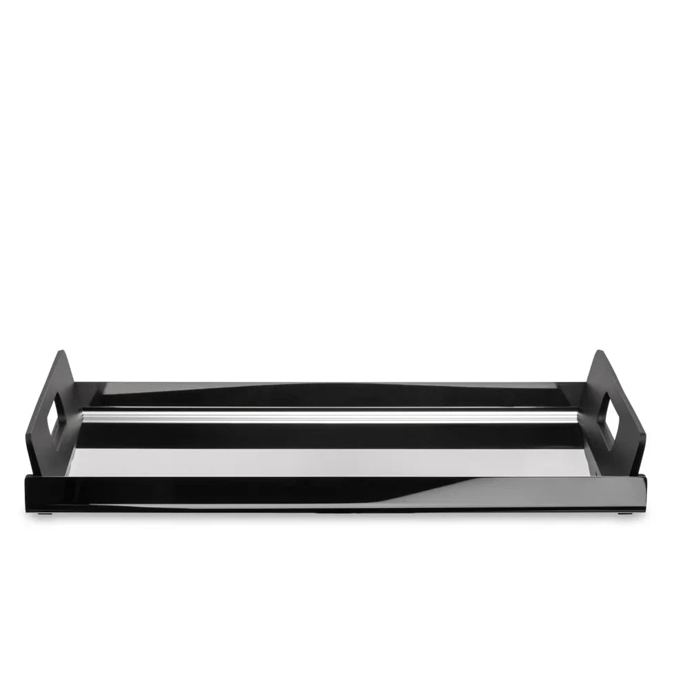 Silver vassily tray with black