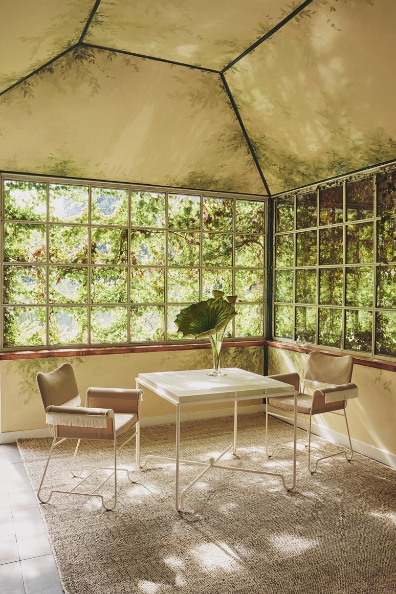 Stół ogrodowy TROPIQUE biała stal