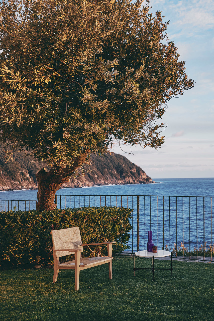 F-CHAIR garden armchair made of teak wood