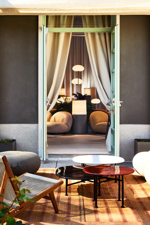 Stojací lampa STEMLITE černý chrom