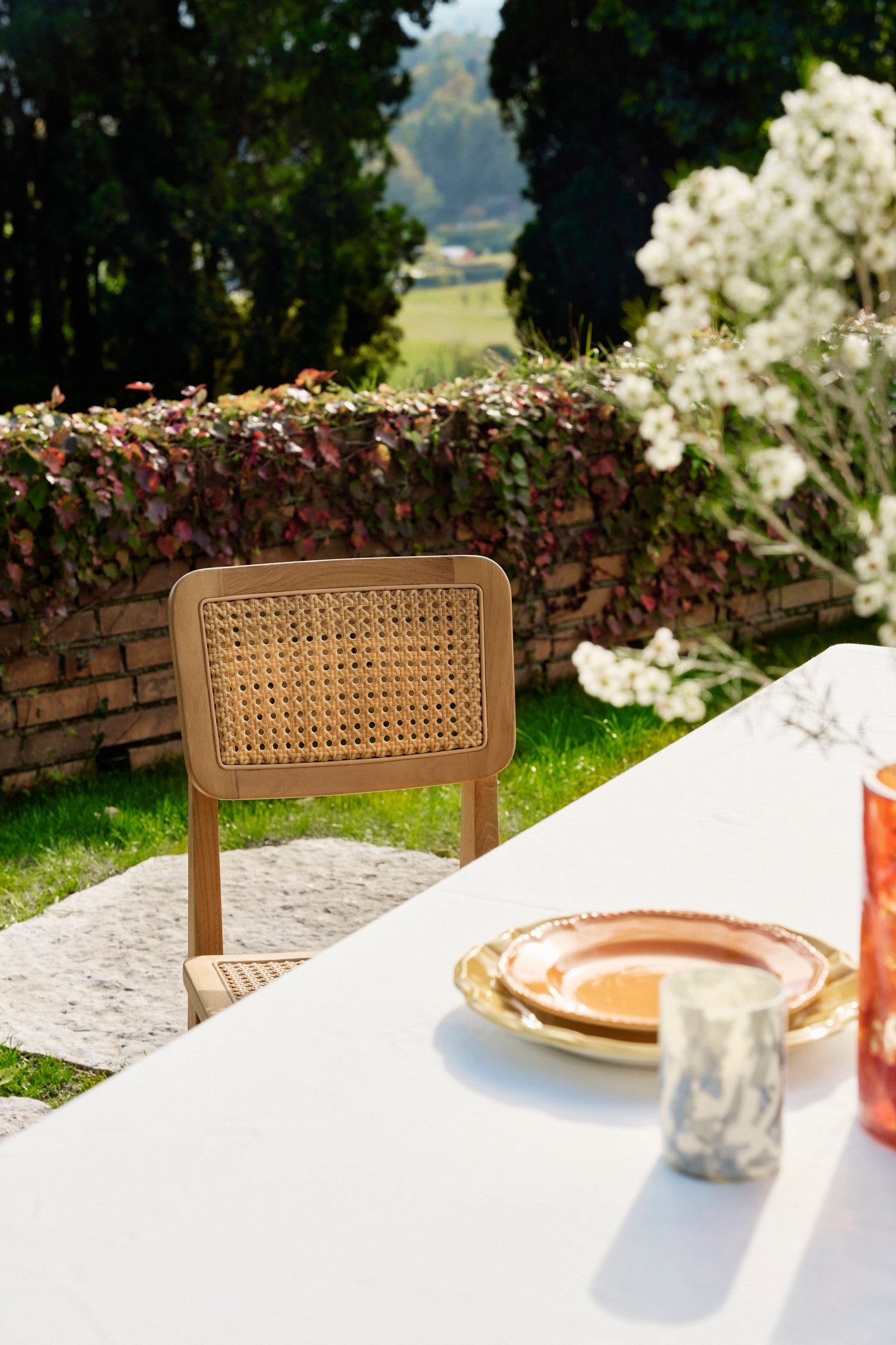 Zahradní křeslo C-CHAIR z teakového dřeva s pleteninou