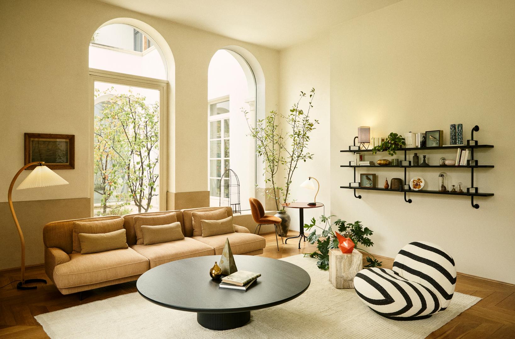 Stolik boczny PIETRA szary trawertyn