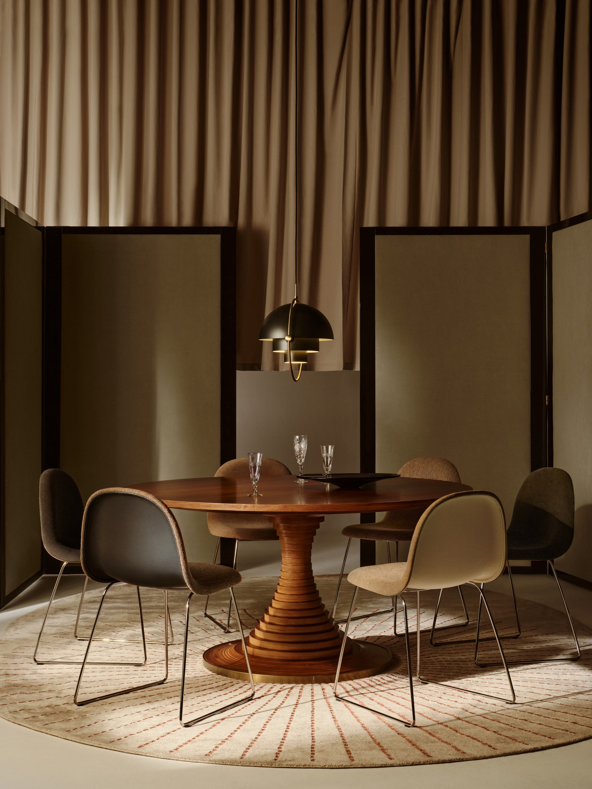 GUBI 3D Chair walnut wood