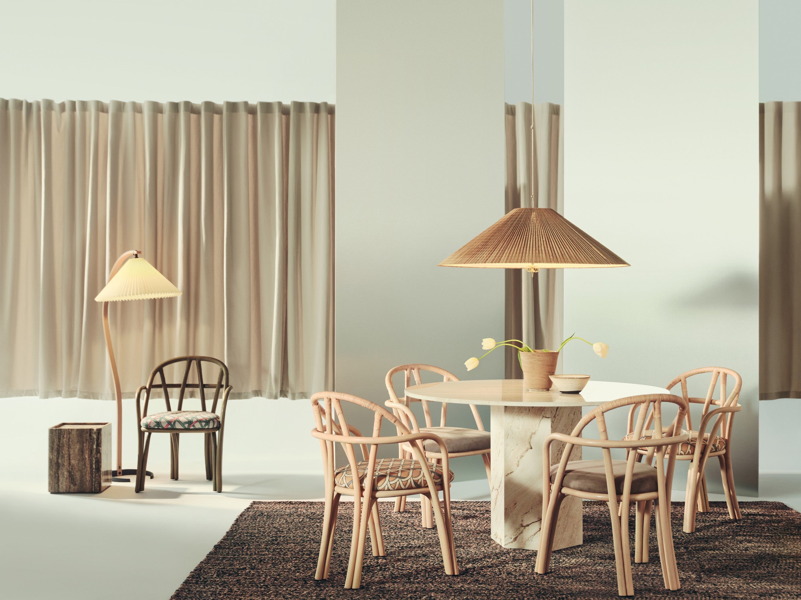 Stolik boczny PIETRA szary trawertyn