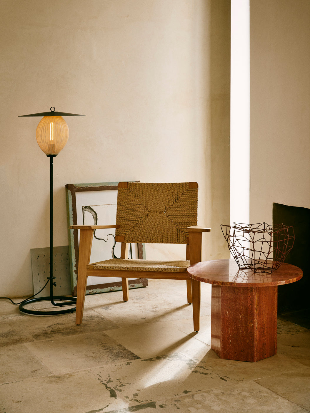 Venkovní stojací lampa SATELLITE bílá