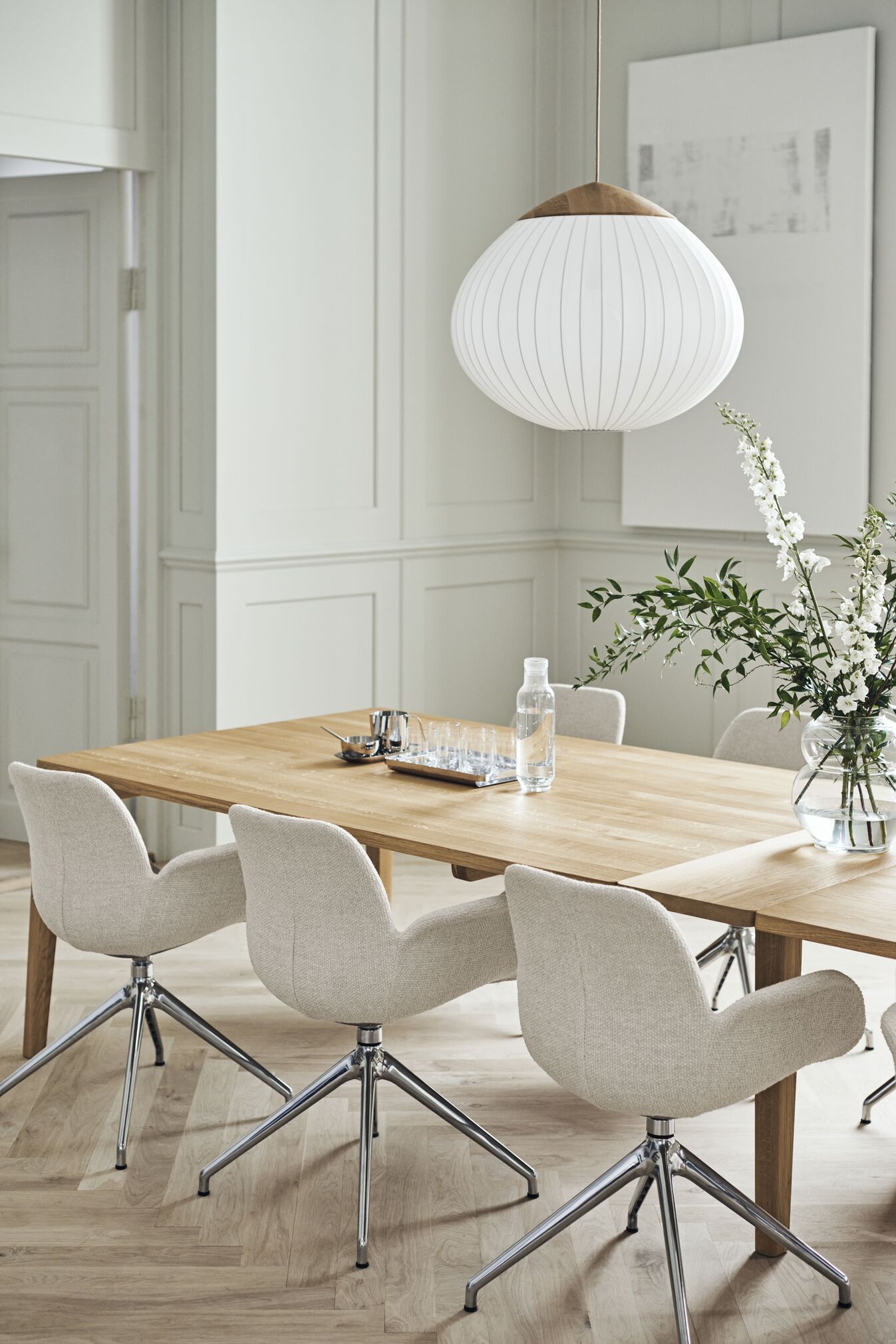 Kancelářská židle SEED béžová se ocelovým podstavcem