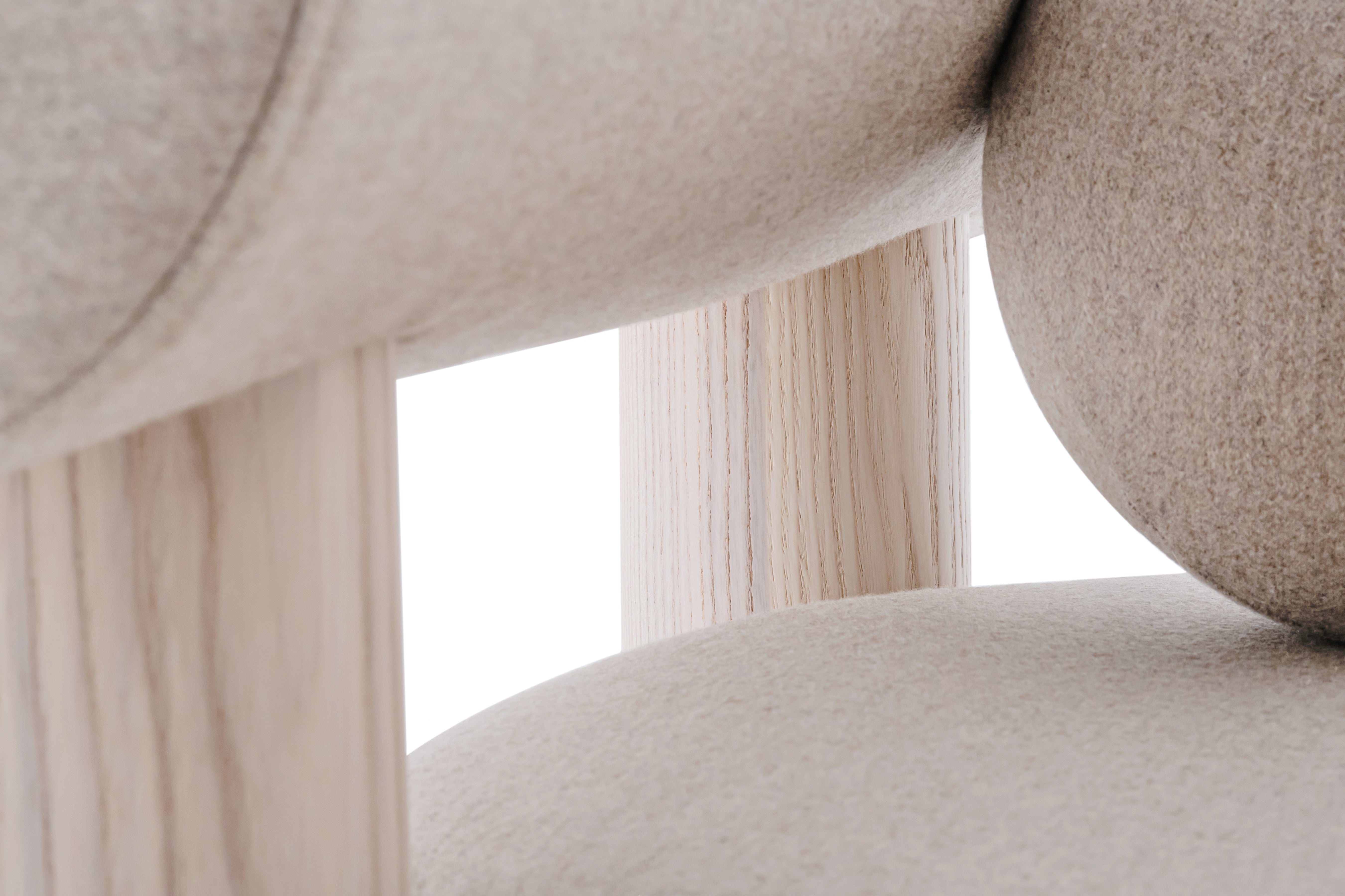 GROPIUS CS2 upholstered armchair with wooden base