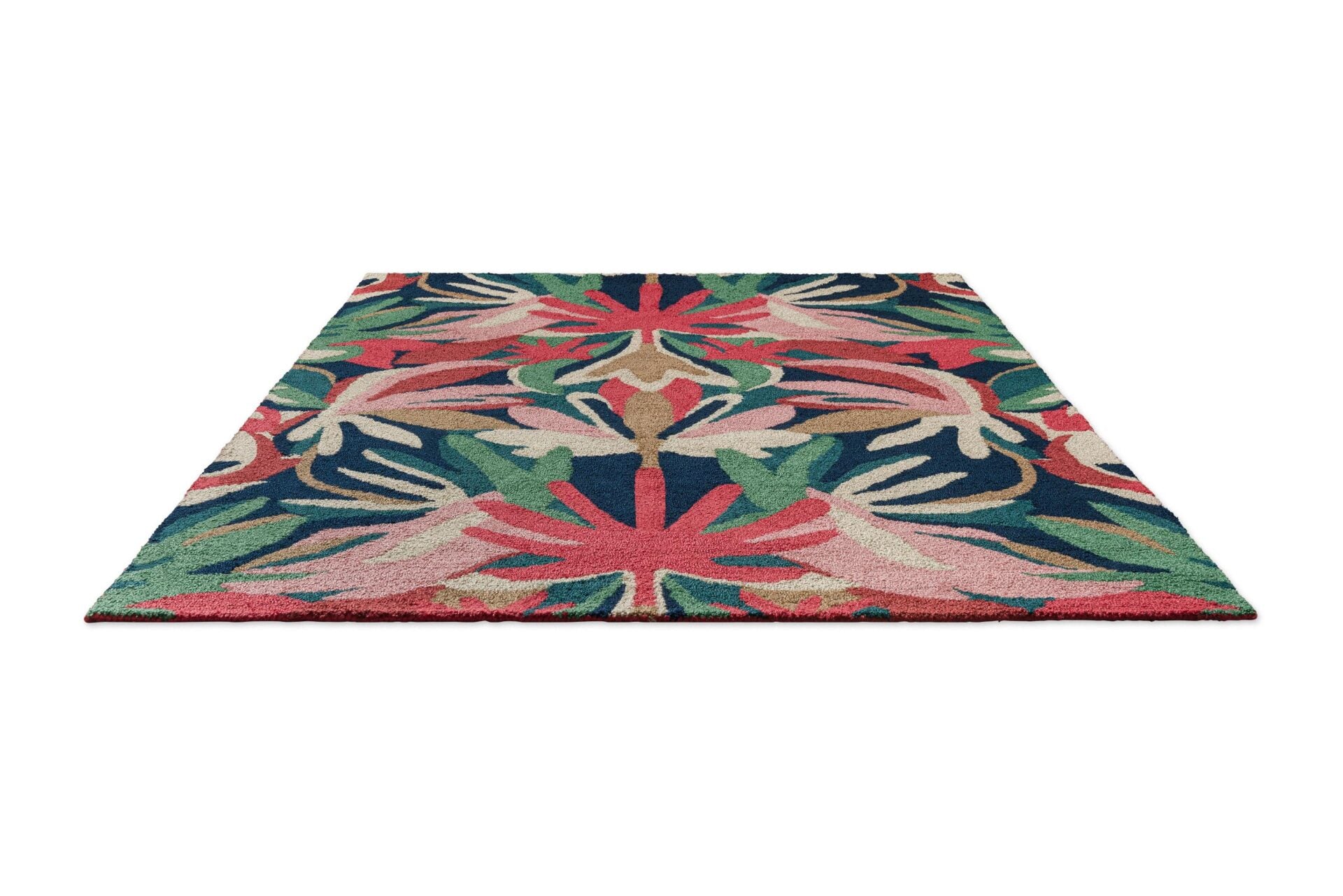 Venkovní koberec MELORA RŮŽOVÁ zeleno-růžová